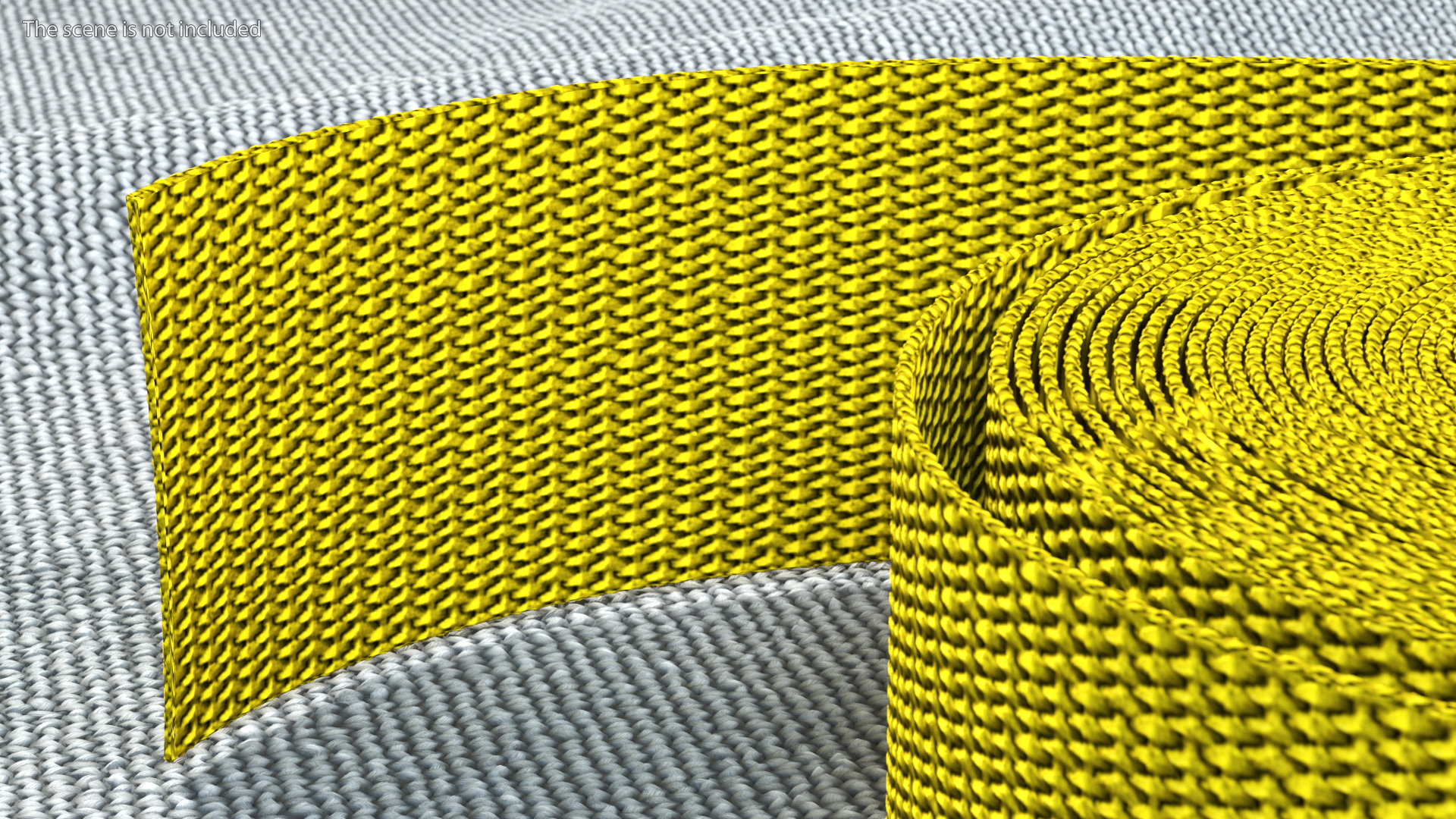 3D Webbing Belt Strap Round Yellow