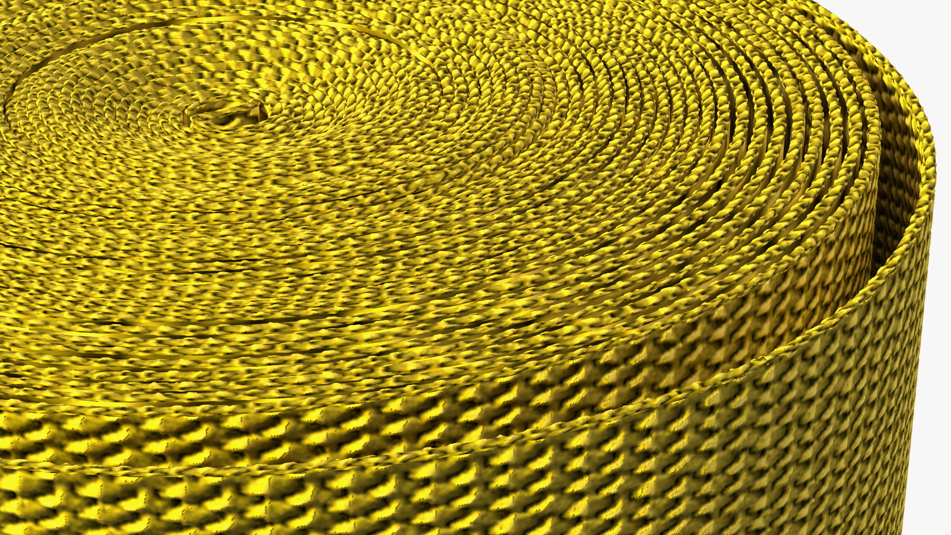 3D Webbing Belt Strap Round Yellow