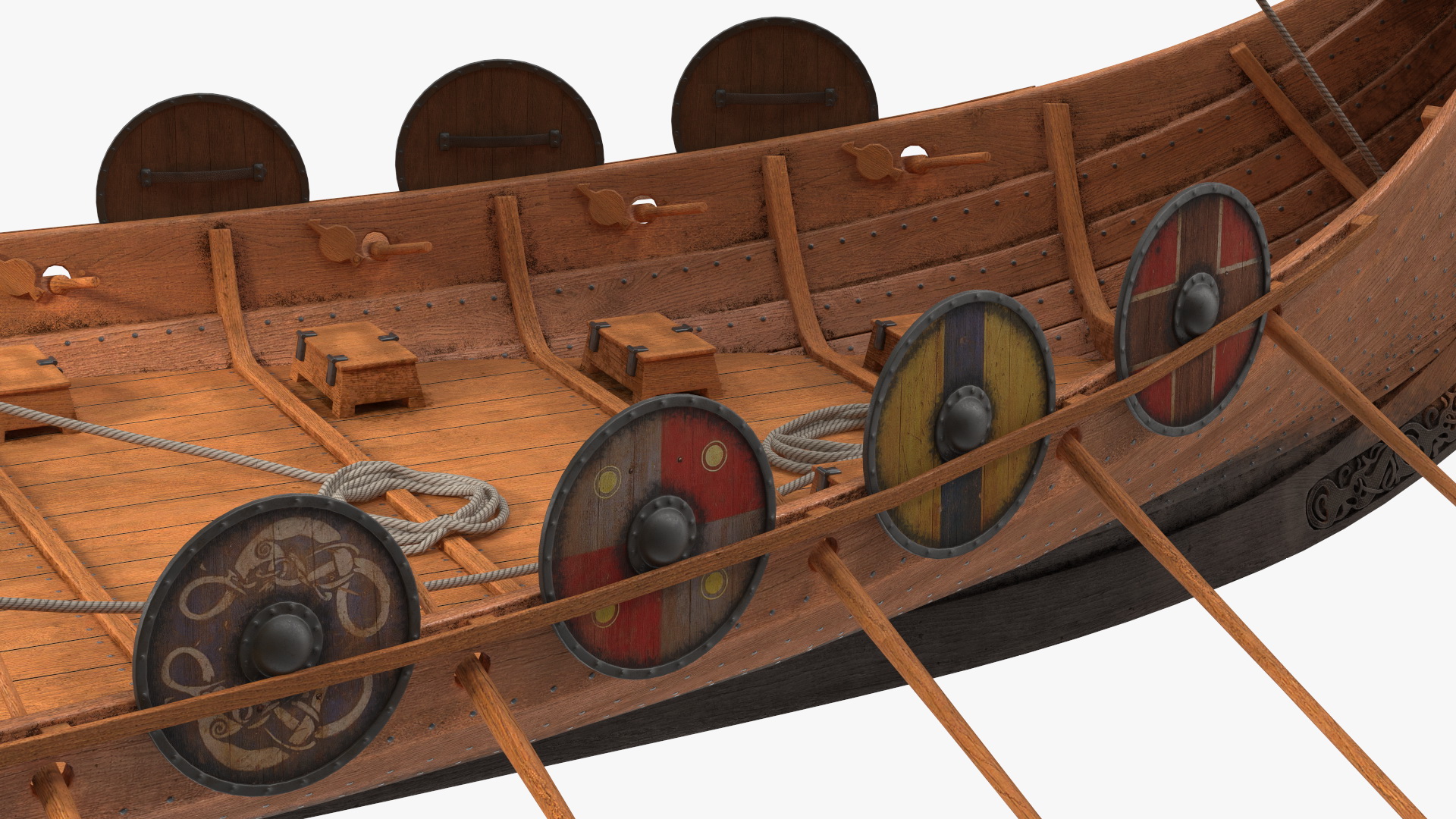 3D model Viking Drakkar Sail Green