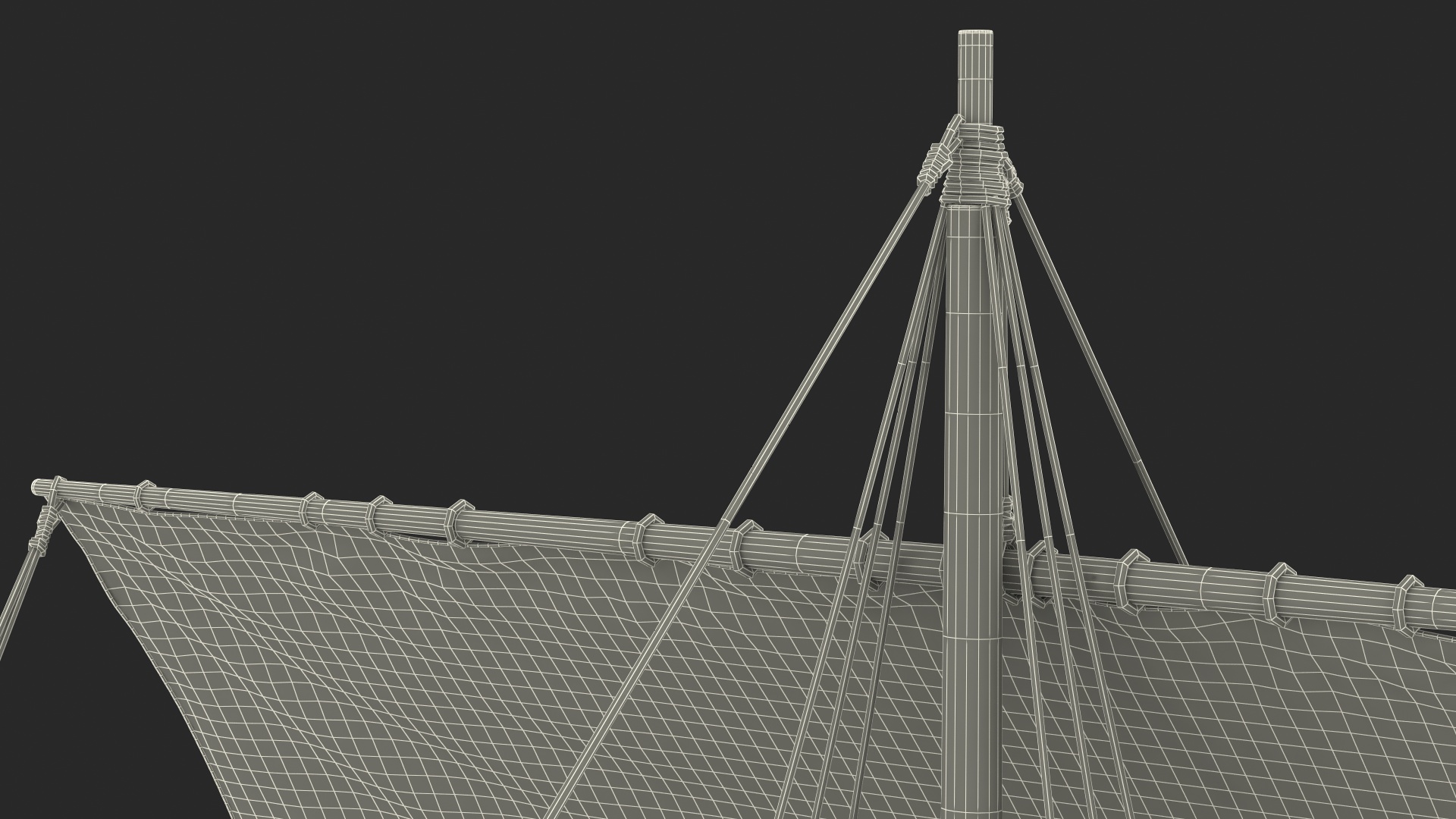 3D model Viking Drakkar Sail Green