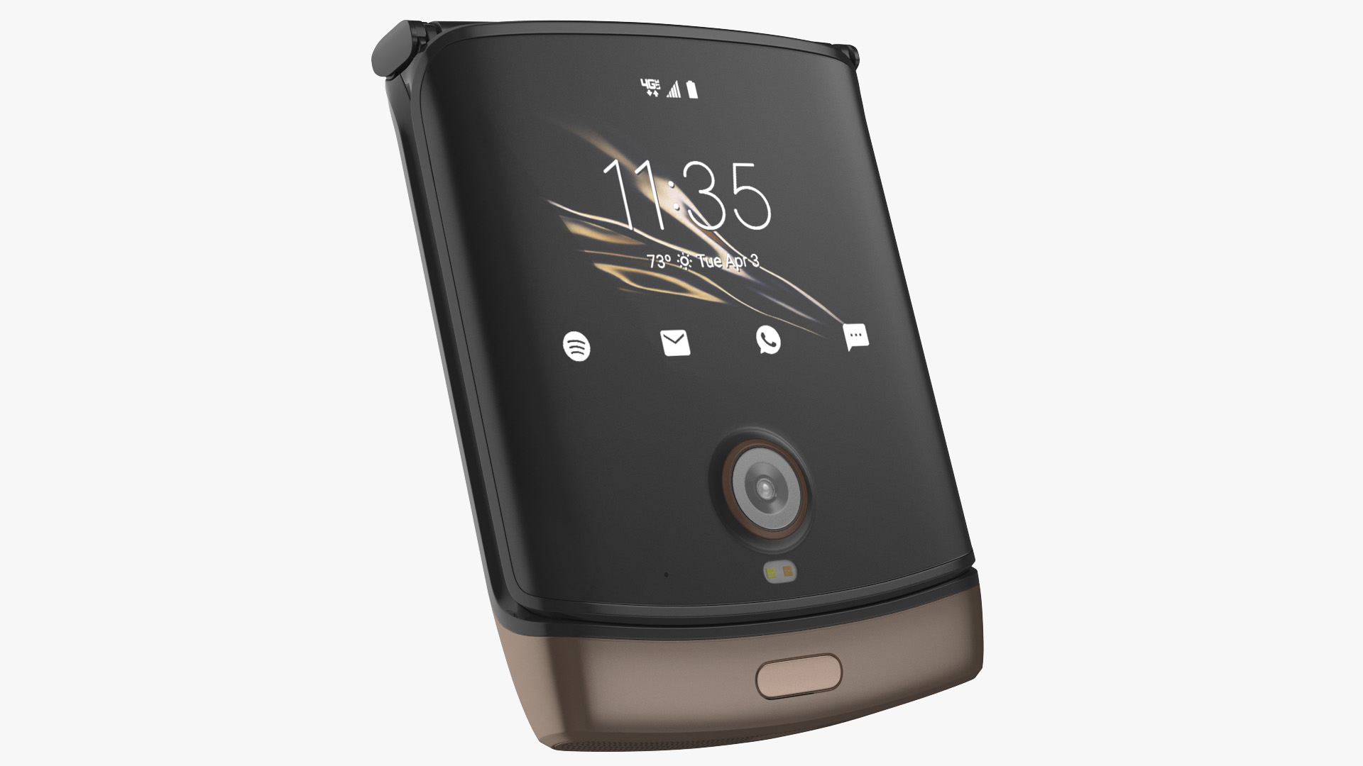3D Bronze Motorola Razr Flip Phone 2020 Rigged model