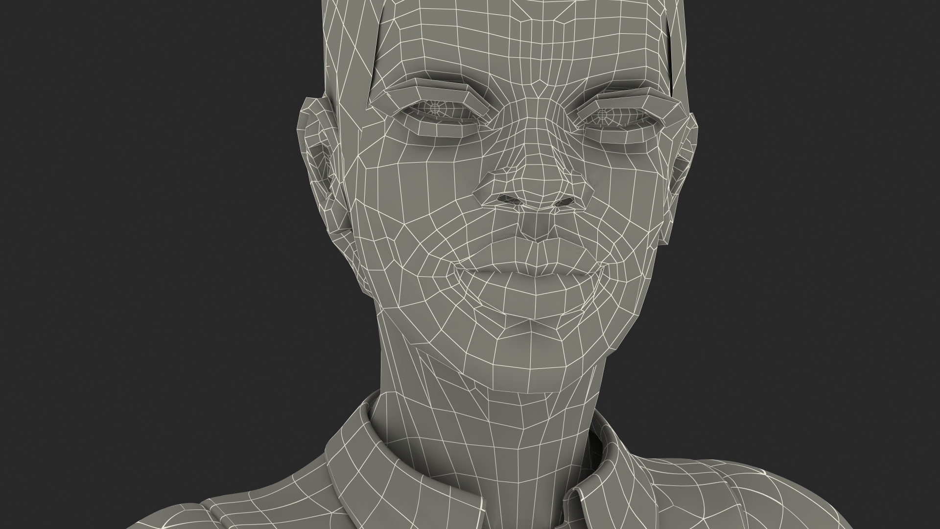Dark Skin Business Style Woman Standing Pose 3D model