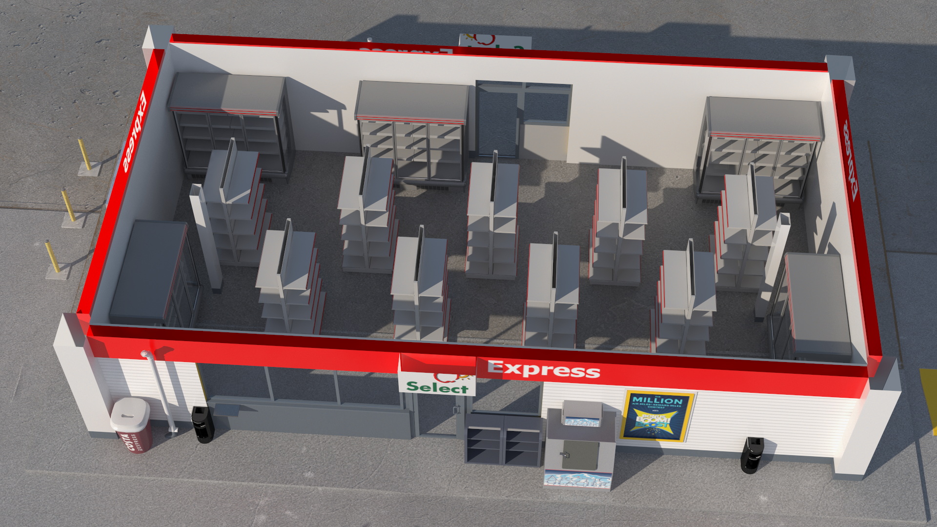 3D Shell Gas Station Small model