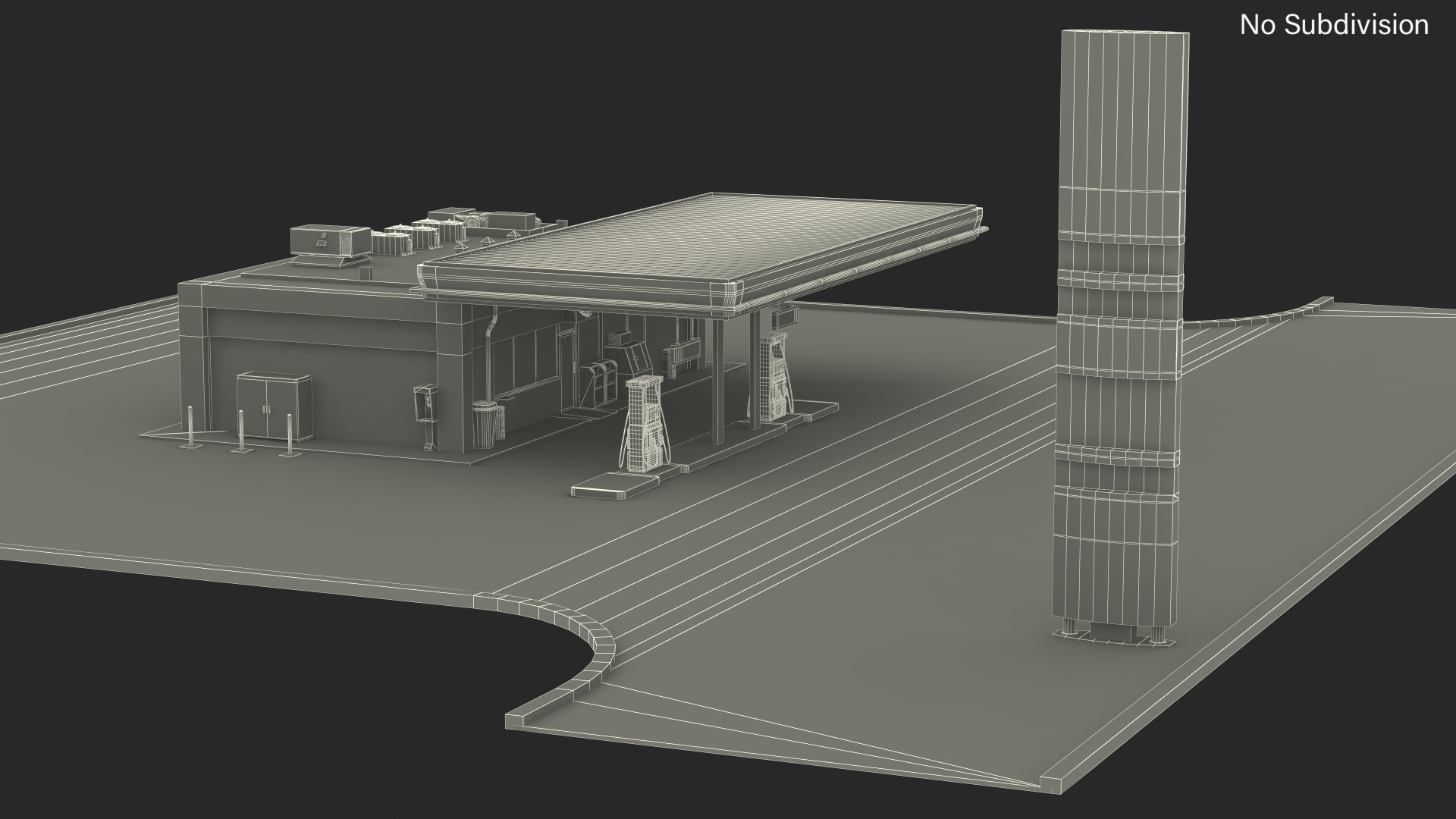 3D Shell Gas Station Small model