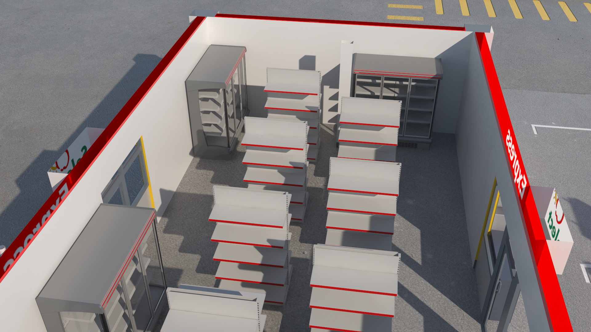 3D Shell Gas Station Small model