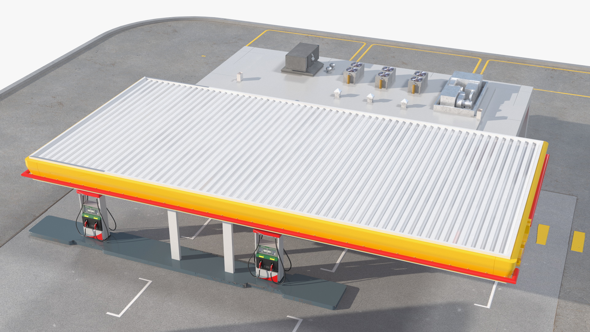 3D Shell Gas Station Small model