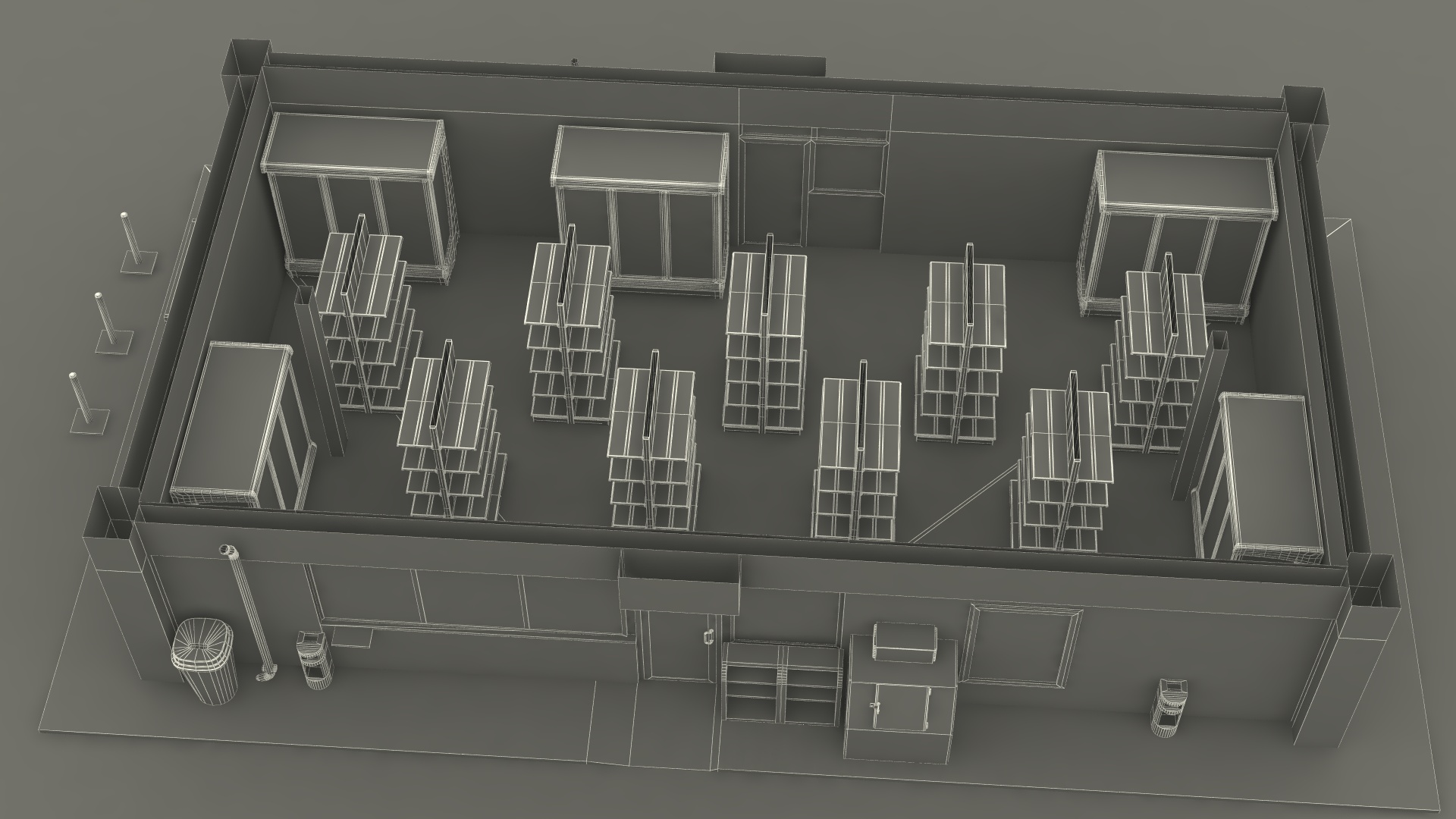 3D Shell Gas Station Small model