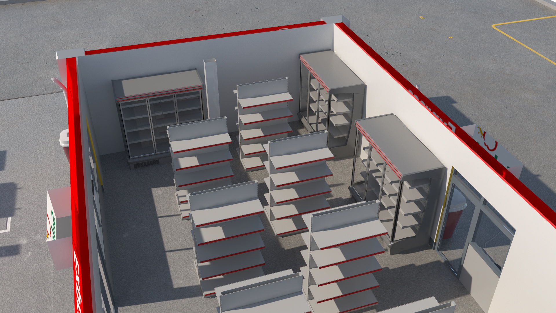 3D Shell Gas Station Small model