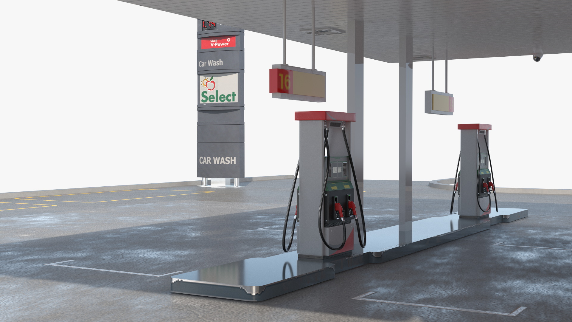 3D Shell Gas Station Small model