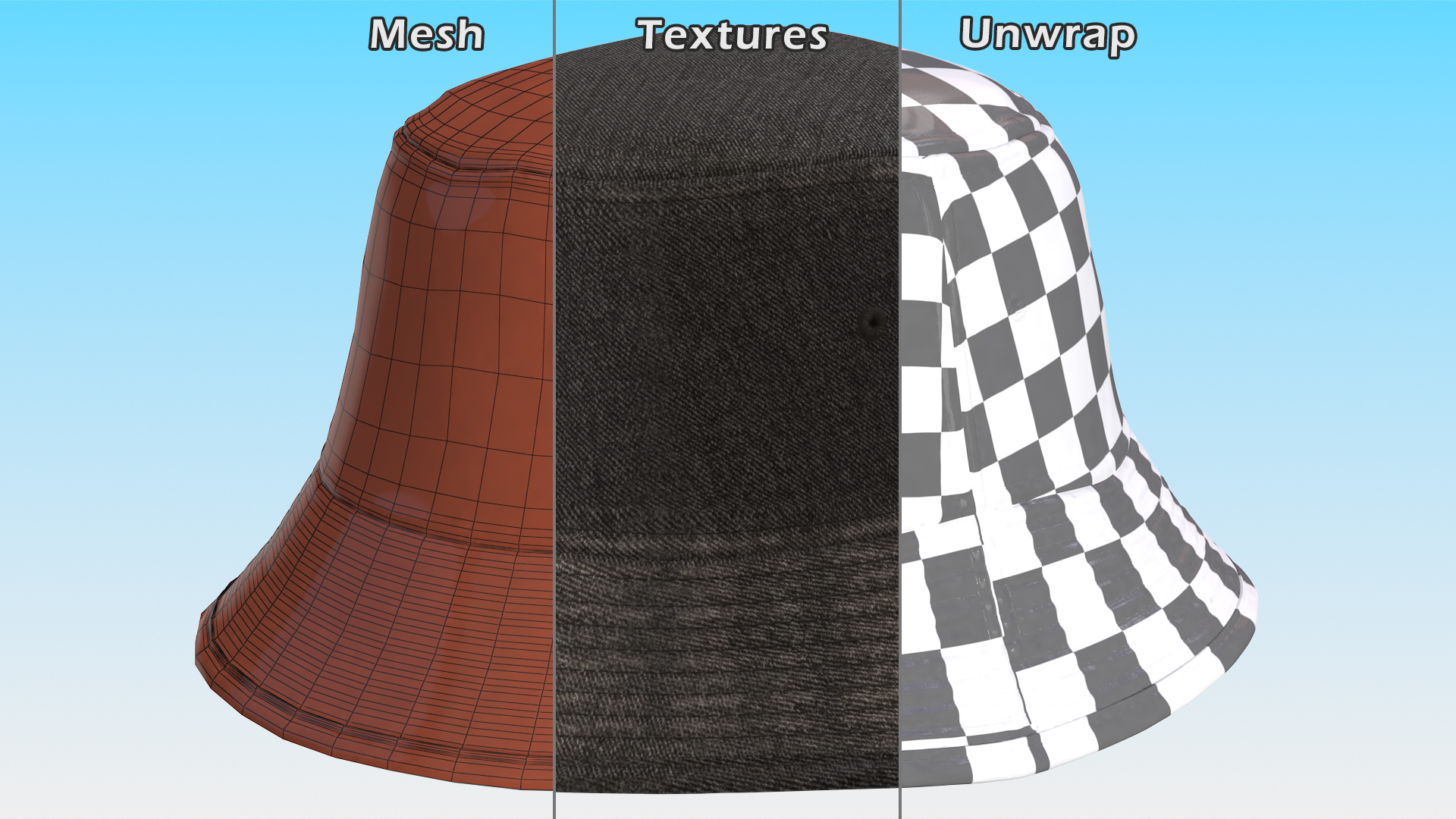 3D Jeans Bucket Hat