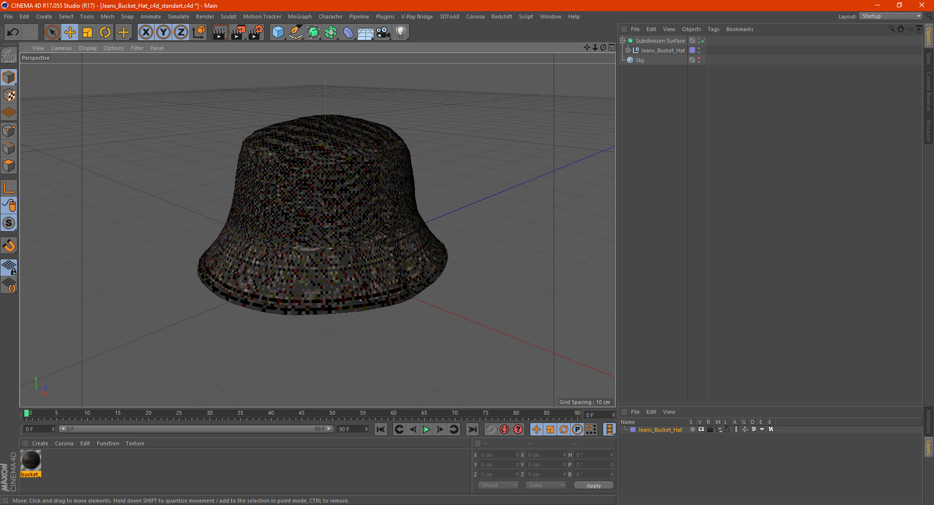 3D Jeans Bucket Hat