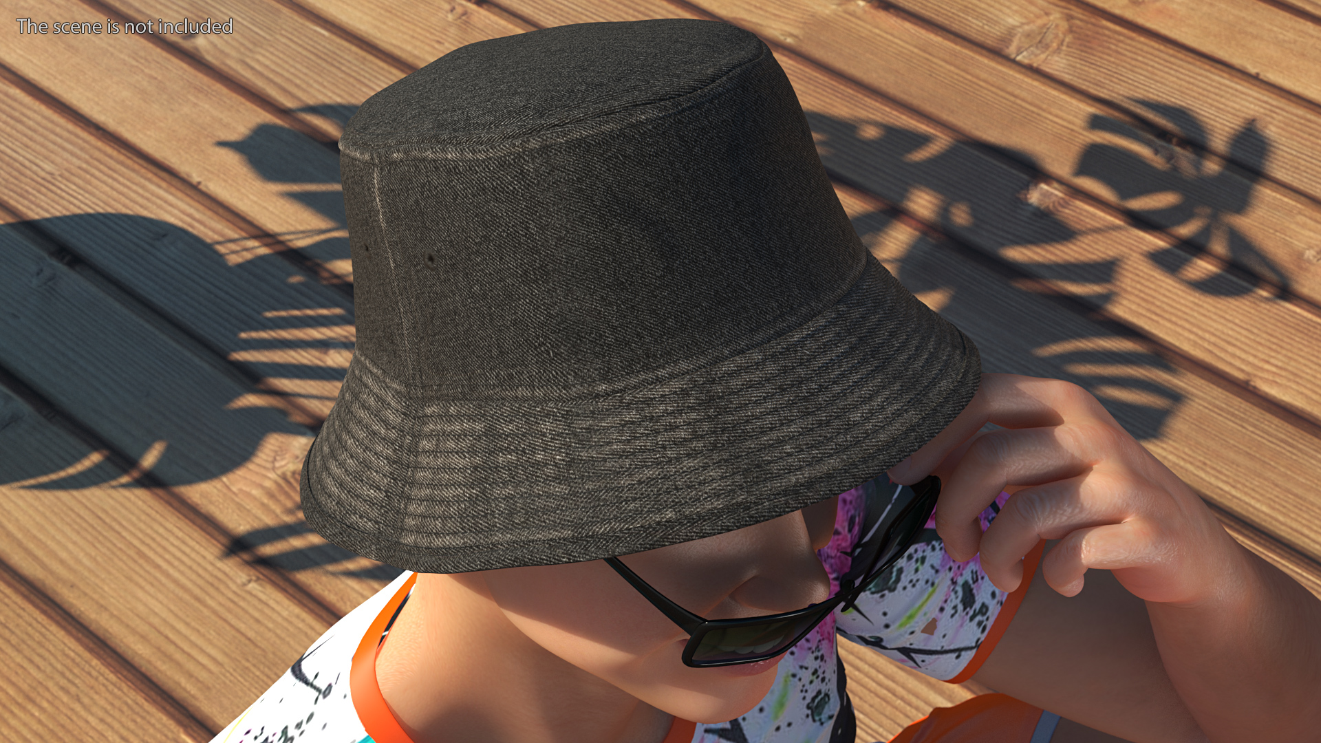 3D Jeans Bucket Hat