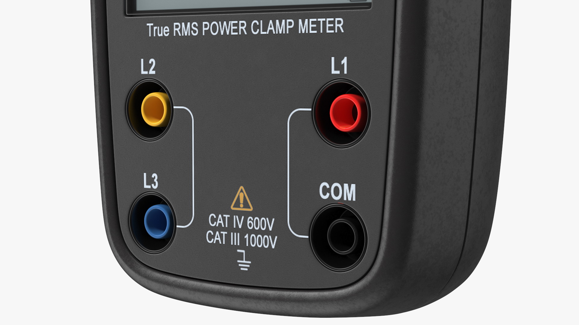 Clamp Digital Wattmeter Black 3D model