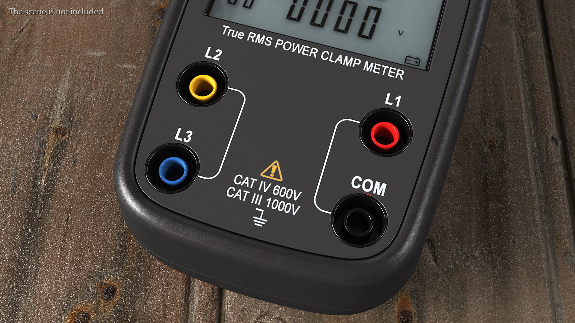 Clamp Digital Wattmeter Black 3D model