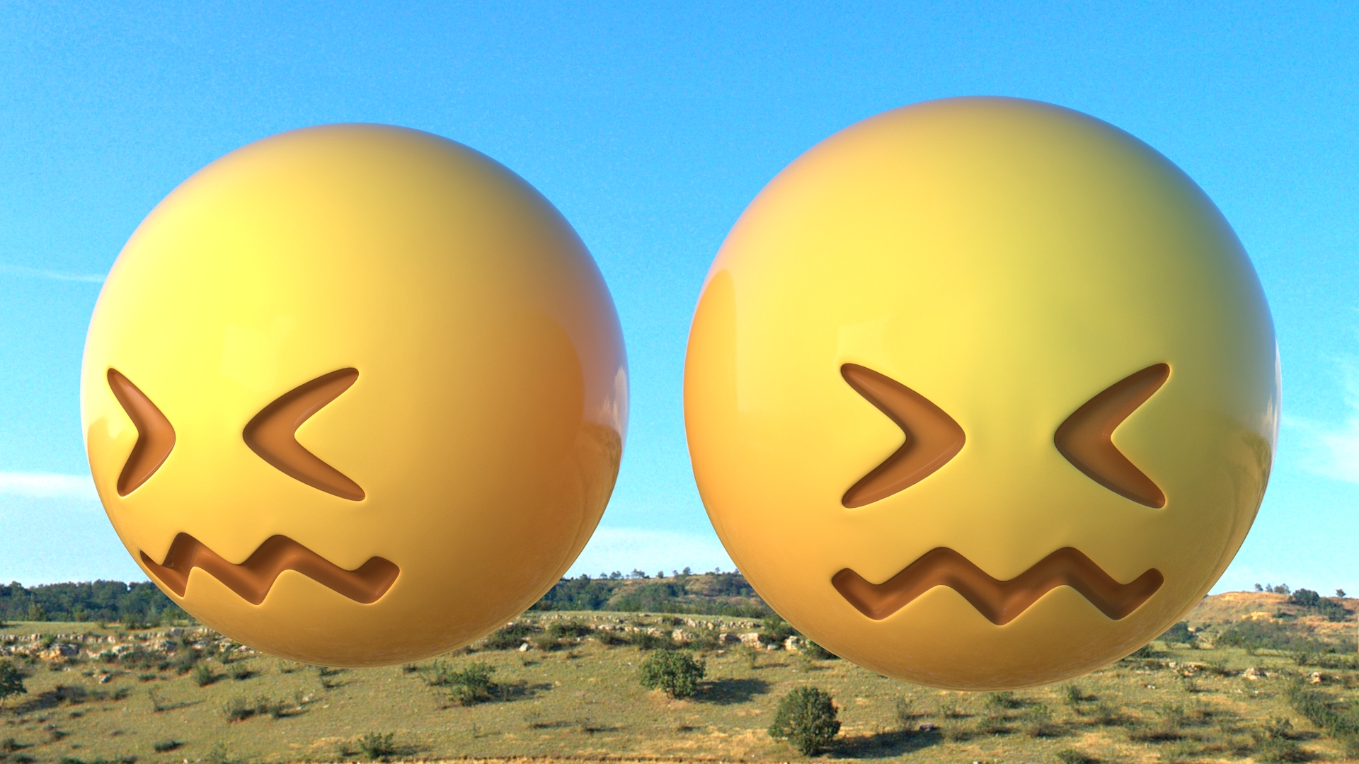 3D Confounded Emoji
