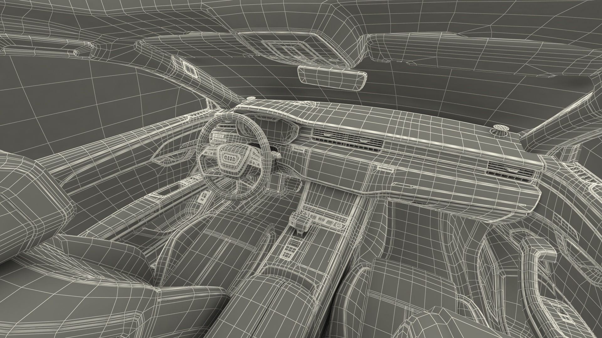 3D Audi A8L Horch Limousine Grey Rigged
