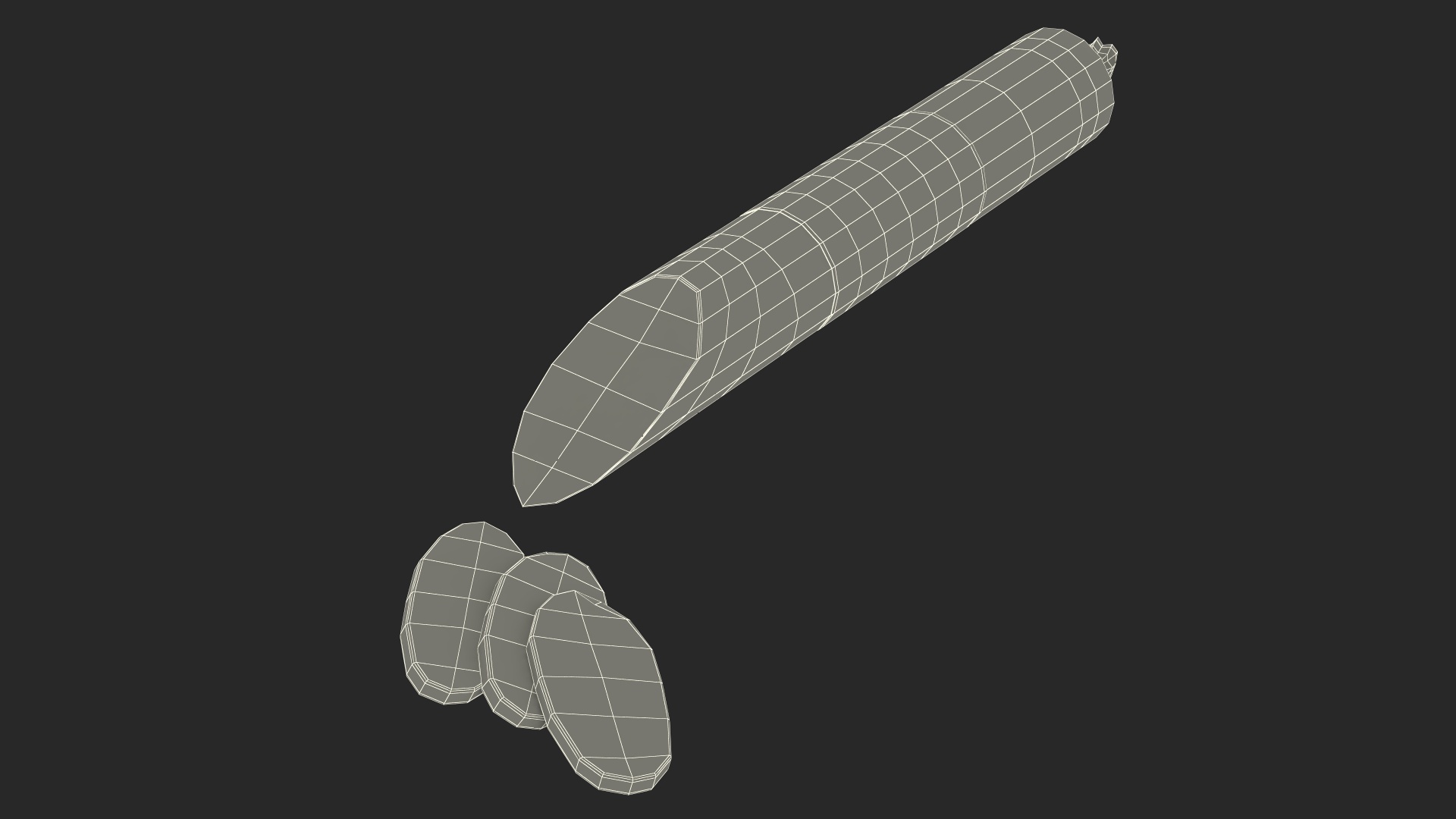 Sliced Salami Stick 3D model