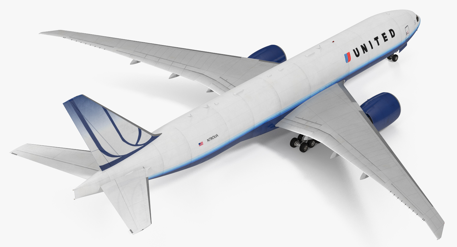 3D Boeing 777 Freighter United Airlines