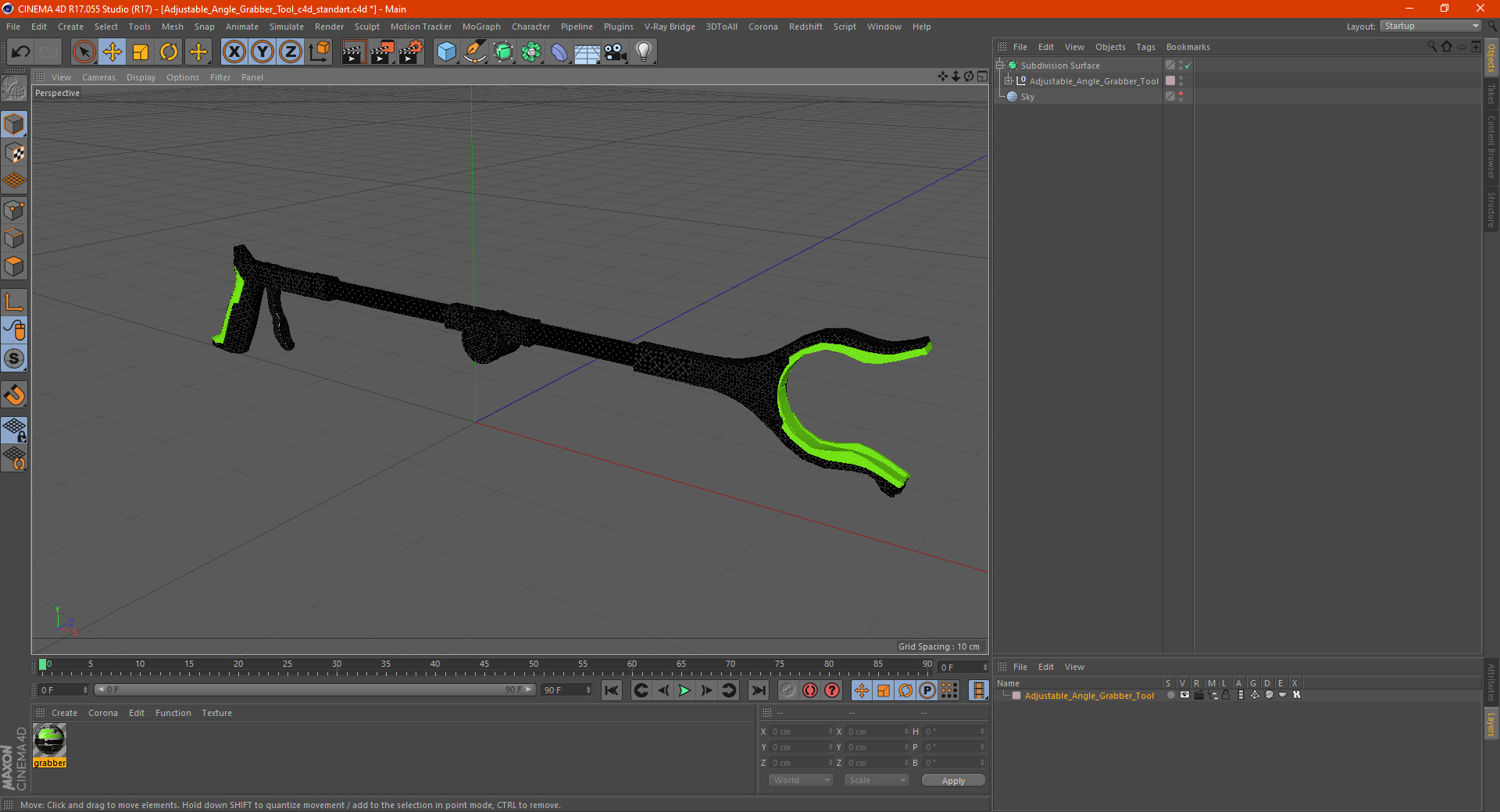 Adjustable Angle Grabber Tool 3D model
