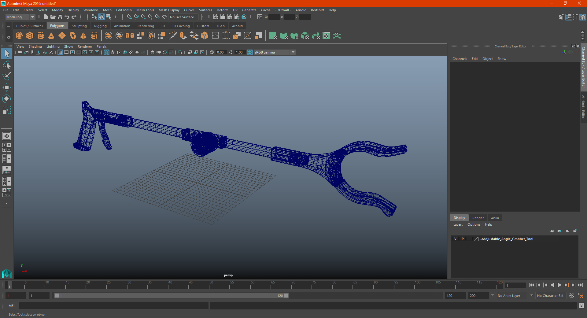 Adjustable Angle Grabber Tool 3D model