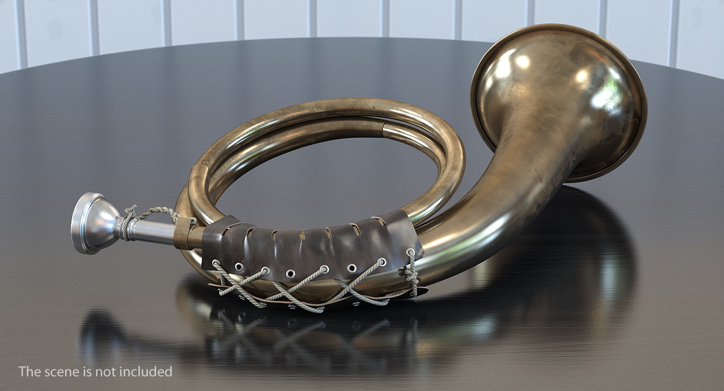 3D model Vintage Hunting Horn