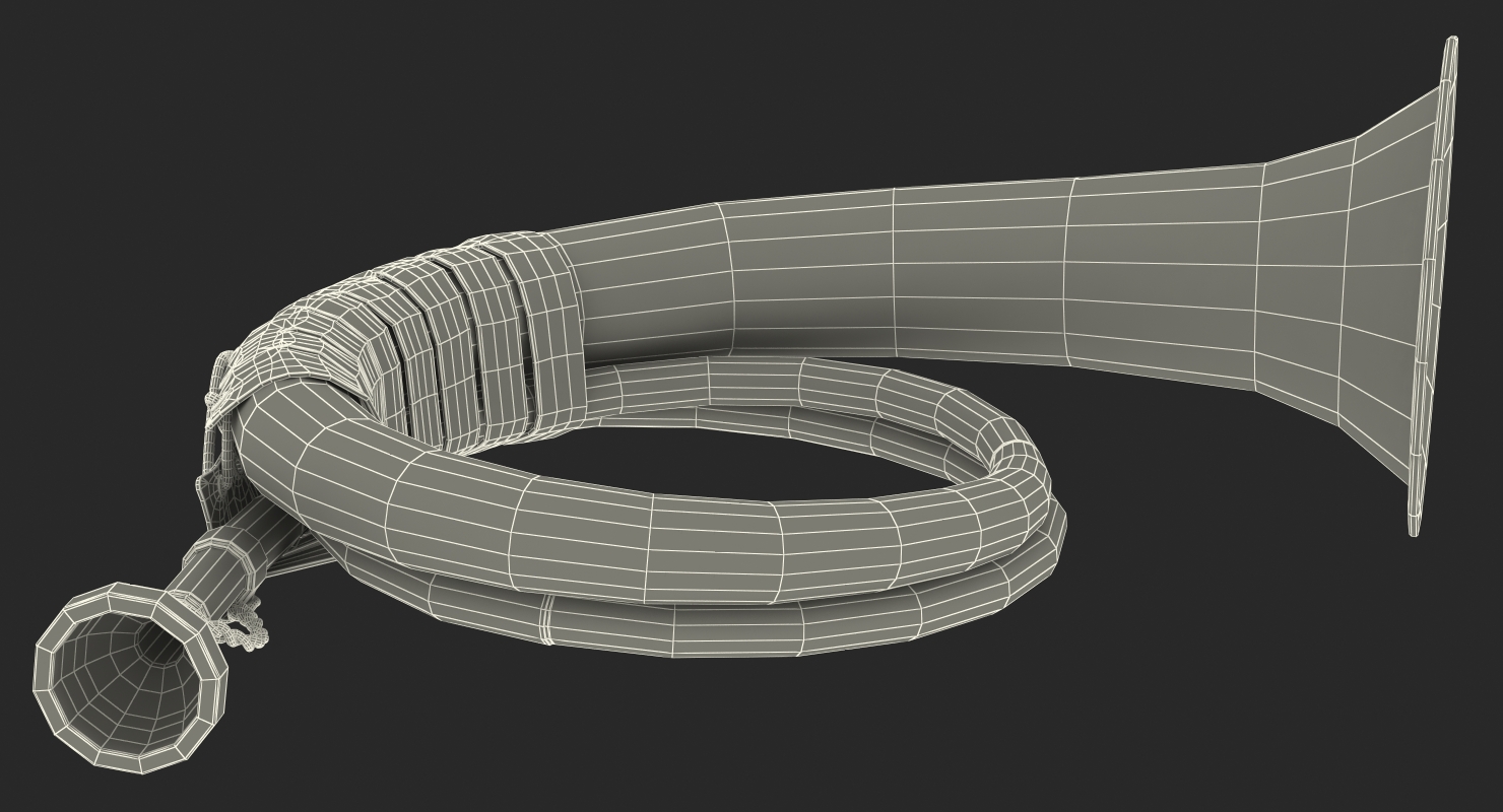 3D model Vintage Hunting Horn