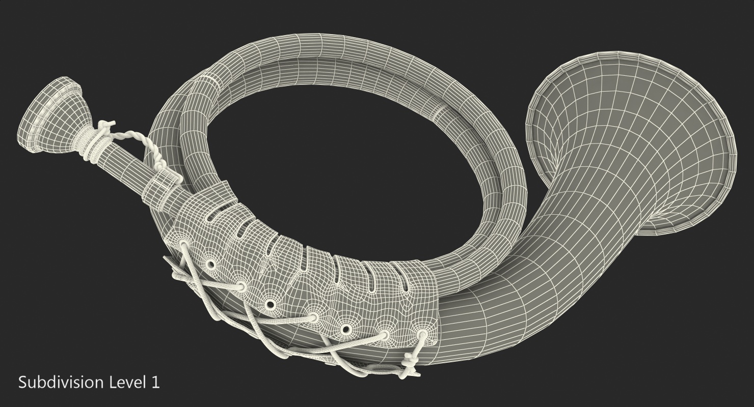 3D model Vintage Hunting Horn