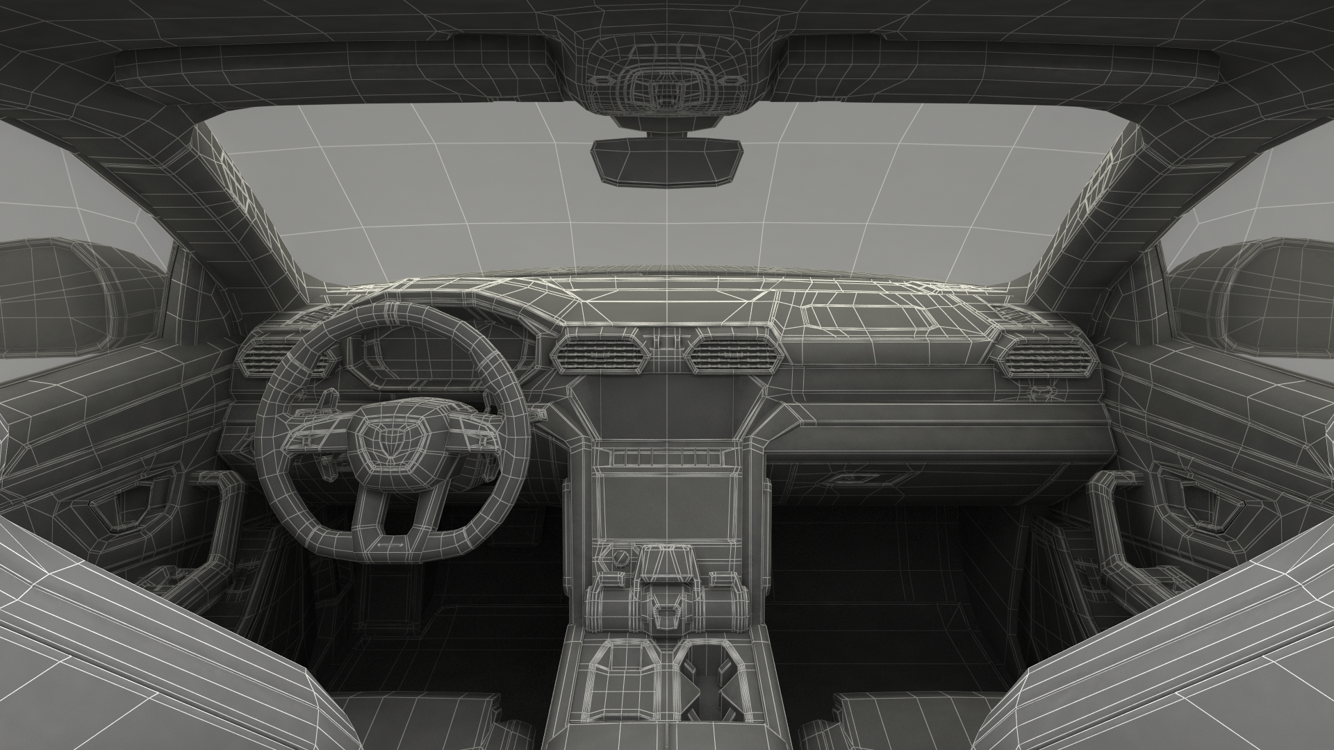 3D Super Luxury SUV Lights ON Rigged model