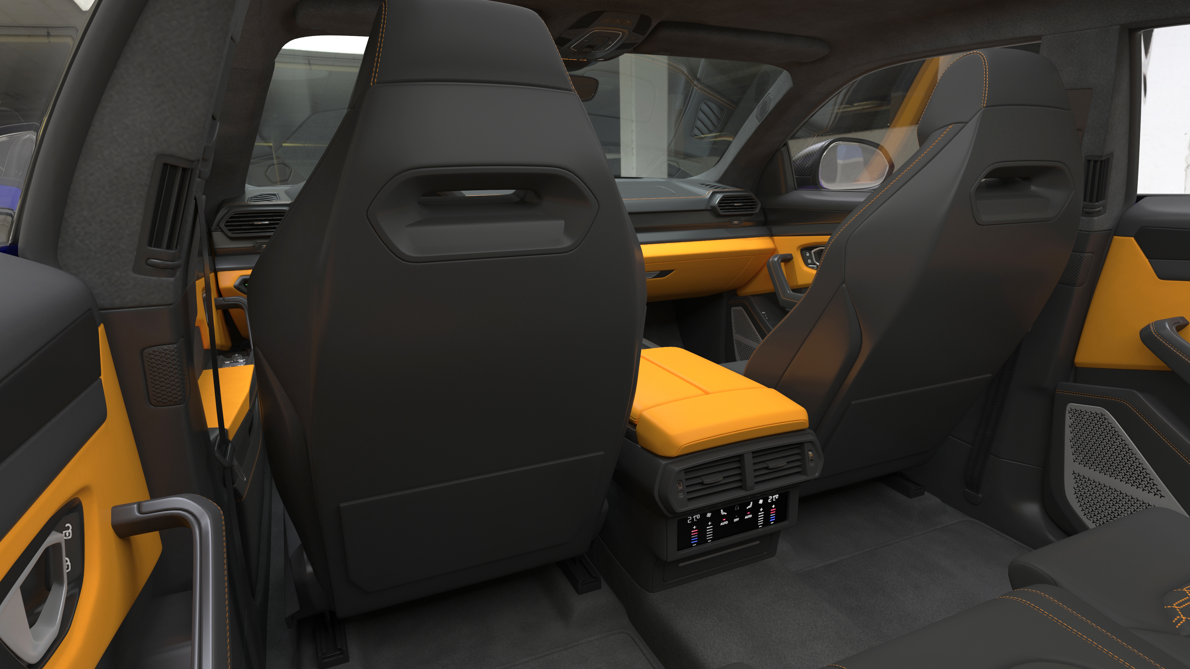 3D Super Luxury SUV Lights ON Rigged model