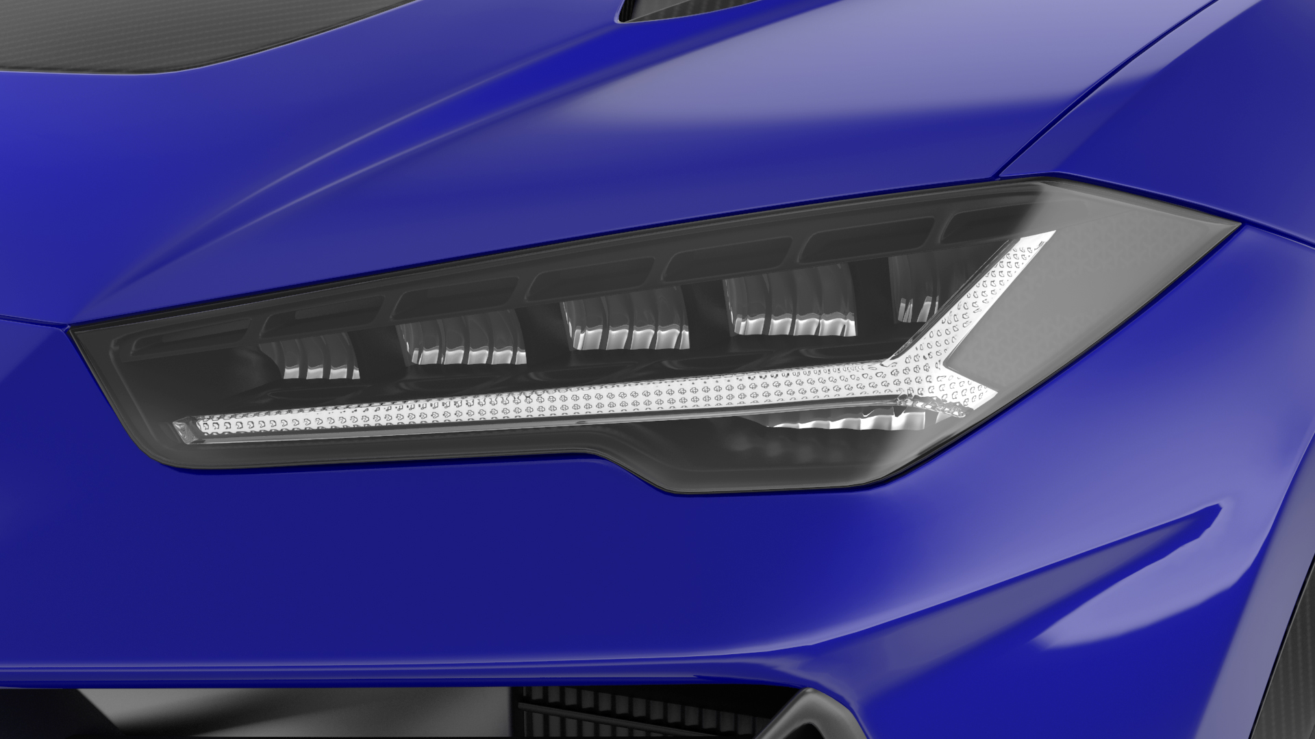3D Super Luxury SUV Lights ON Rigged model