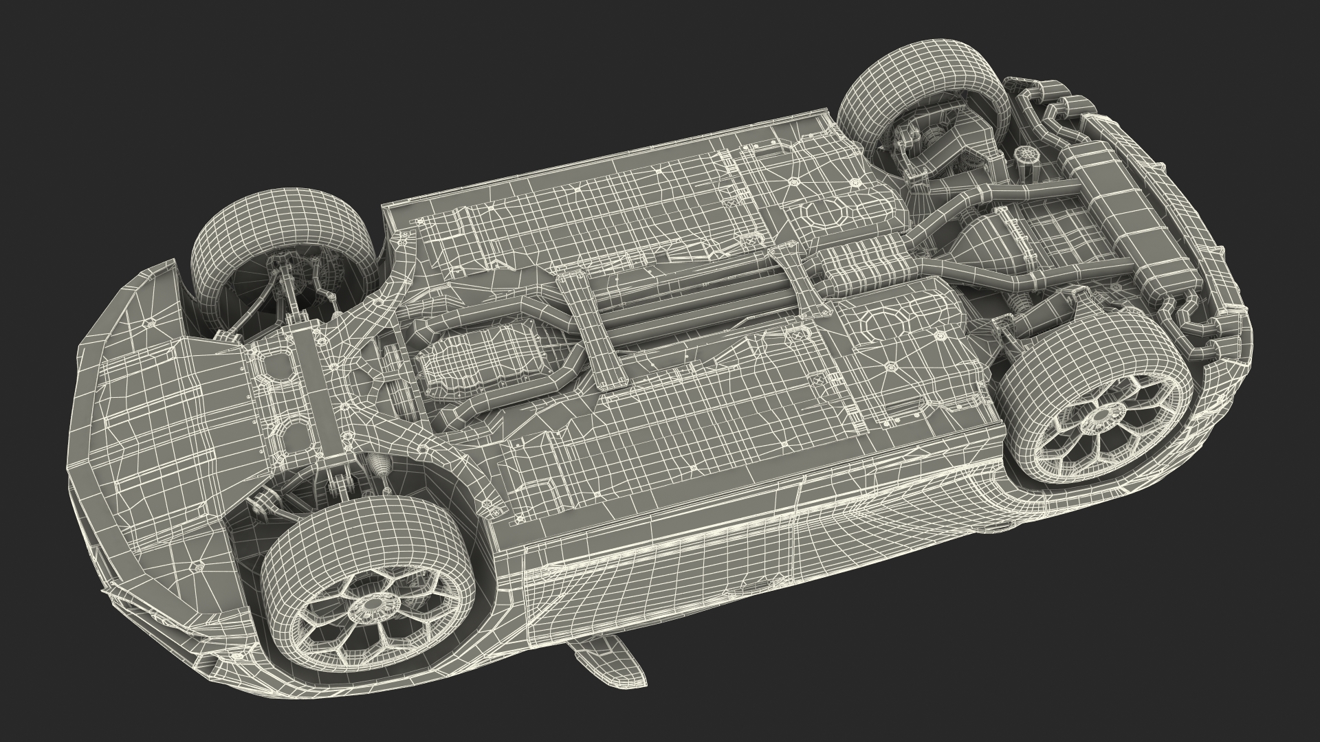 3D Super Luxury SUV Lights ON Rigged model