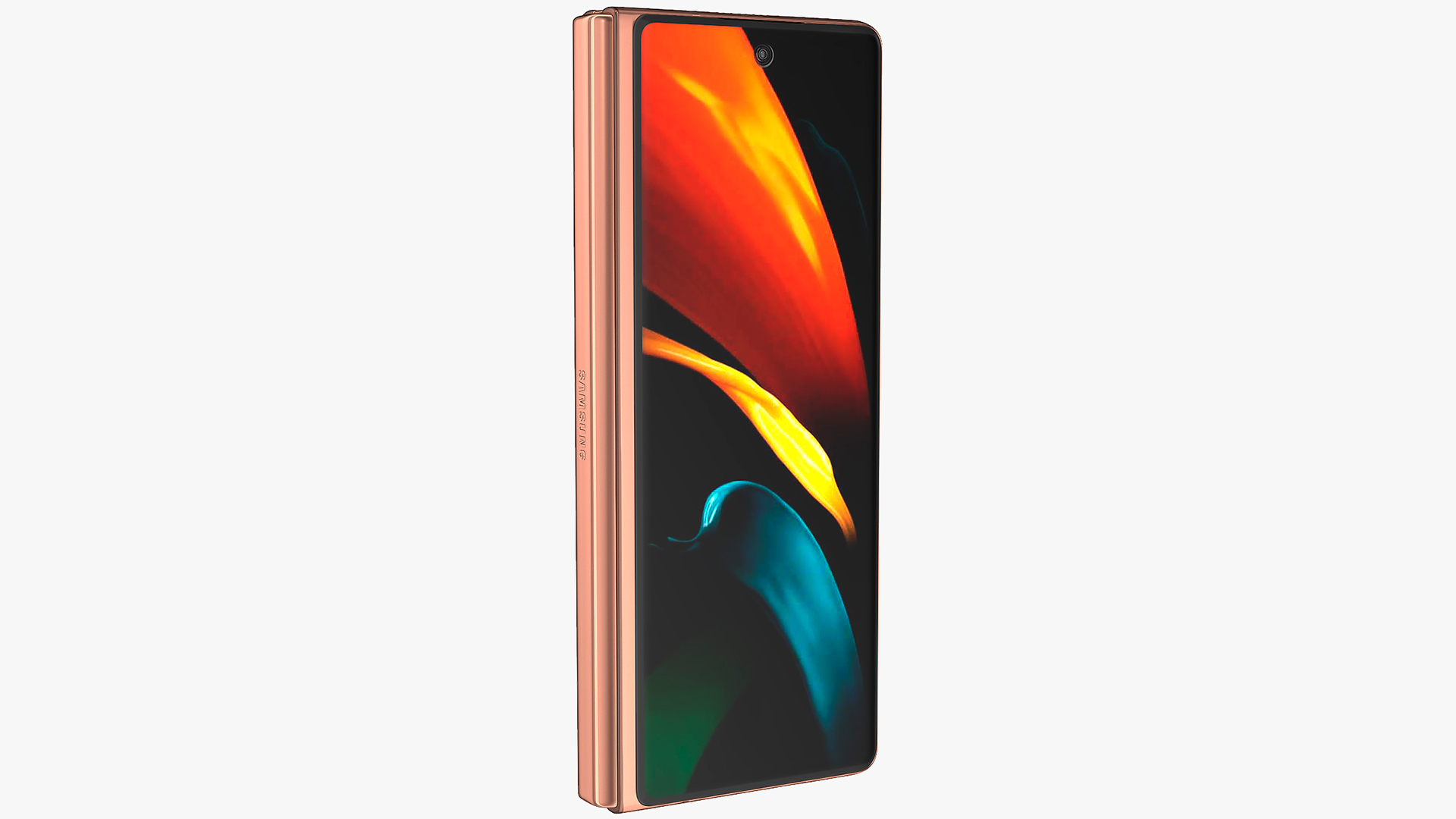 3D model Samsung Z Fold 2 Bronze Closed