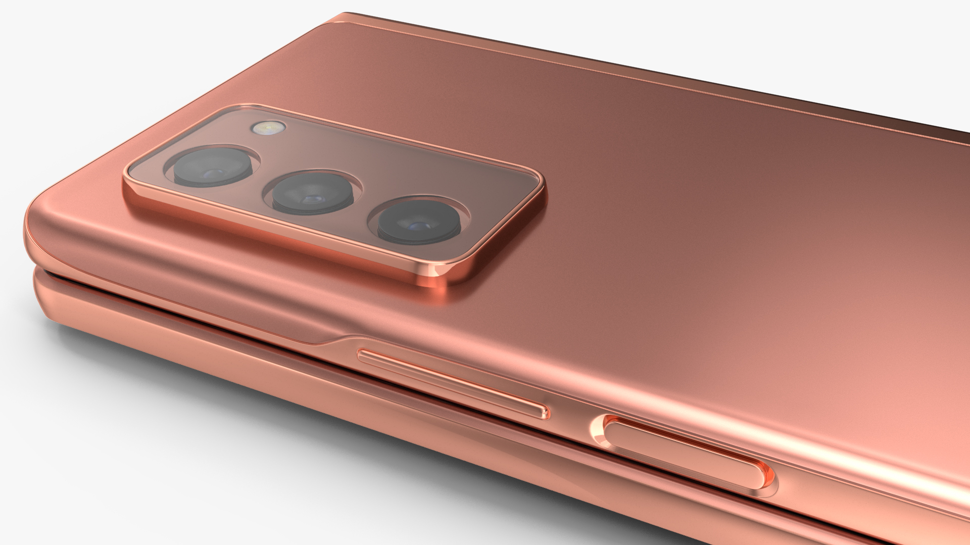 3D model Samsung Z Fold 2 Bronze Closed