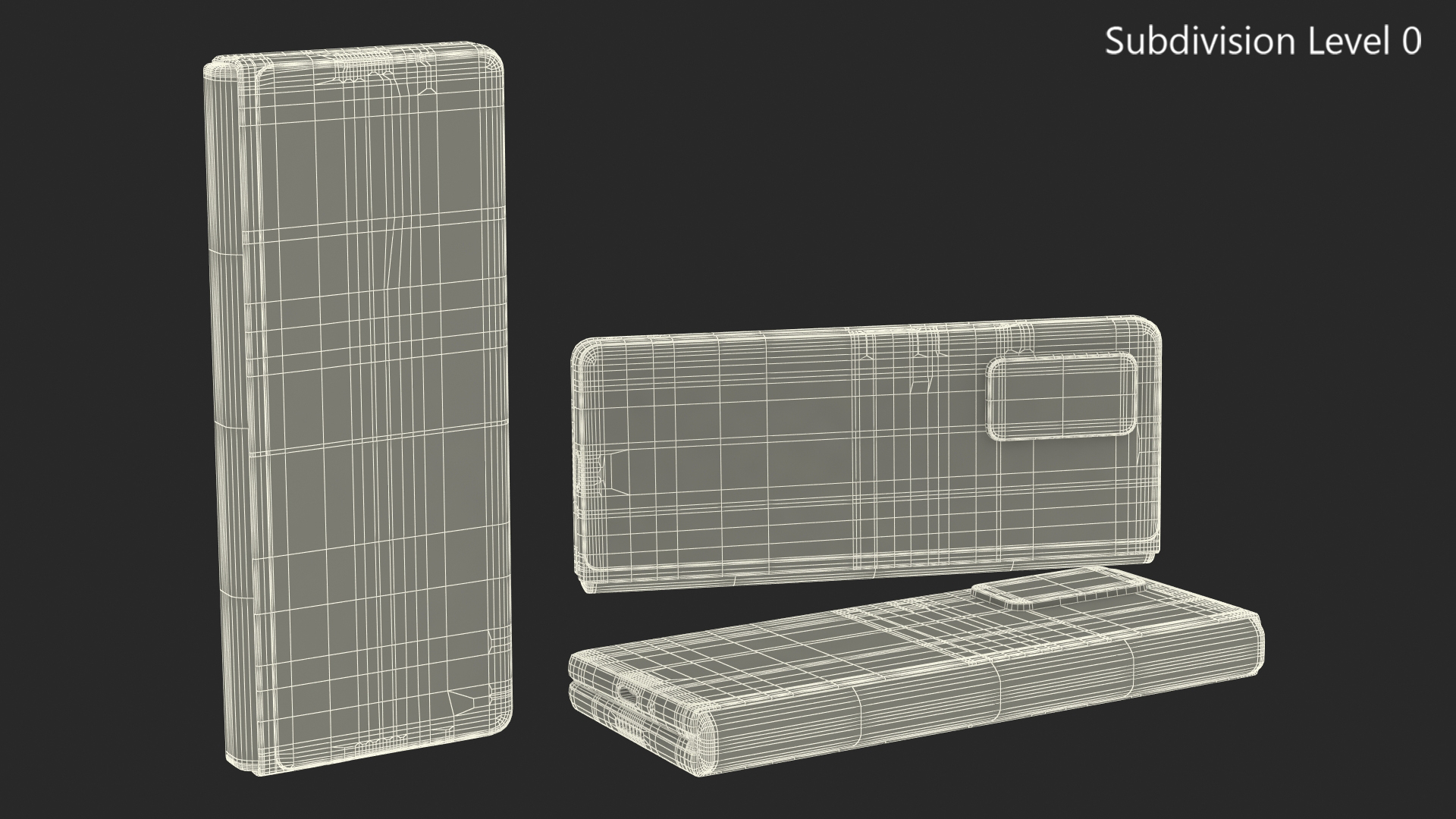 3D model Samsung Z Fold 2 Bronze Closed