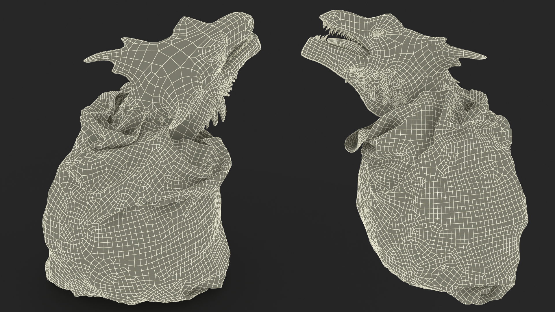 3D Dragon Head in Bag model