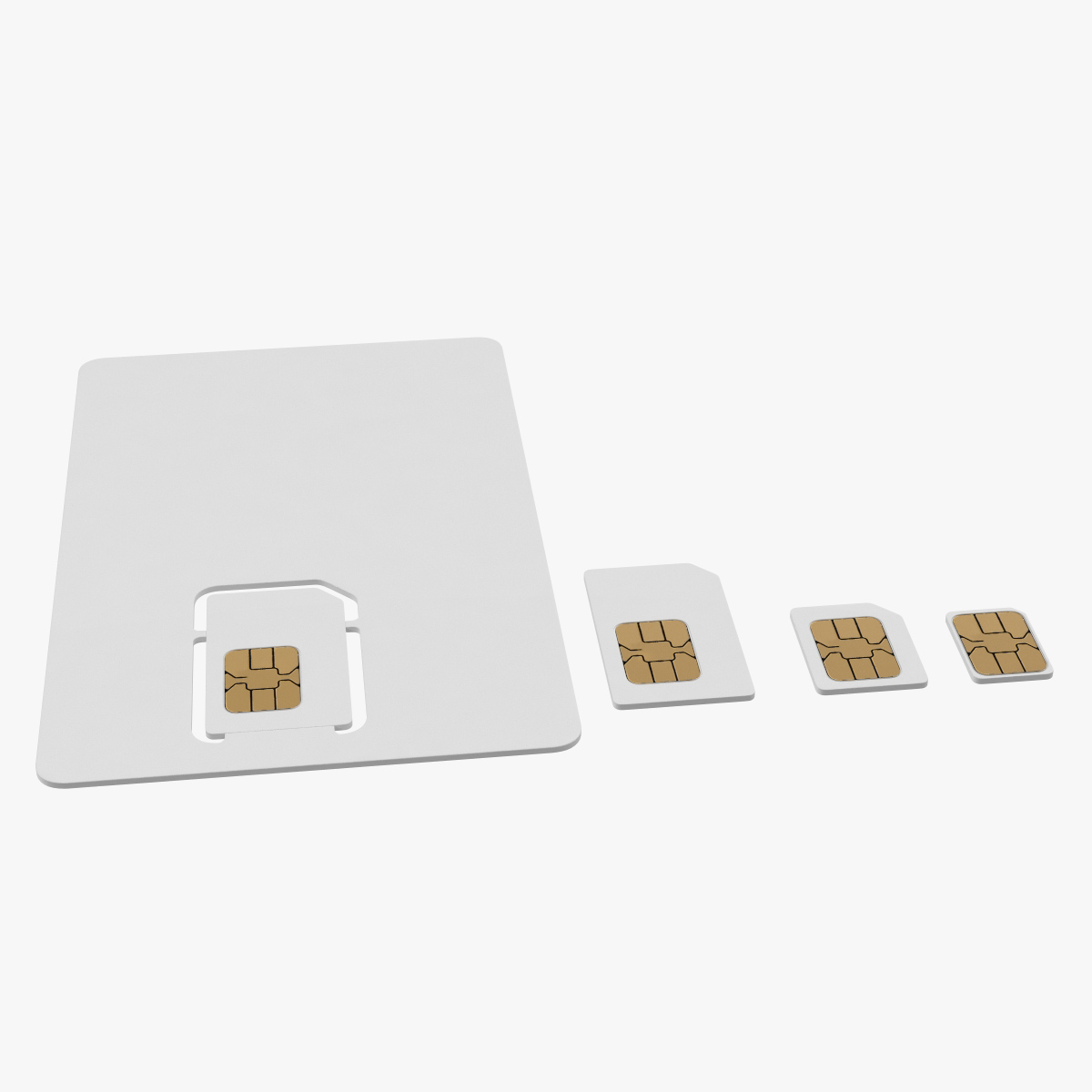 Different Sizes Sim 3D Model, view 7