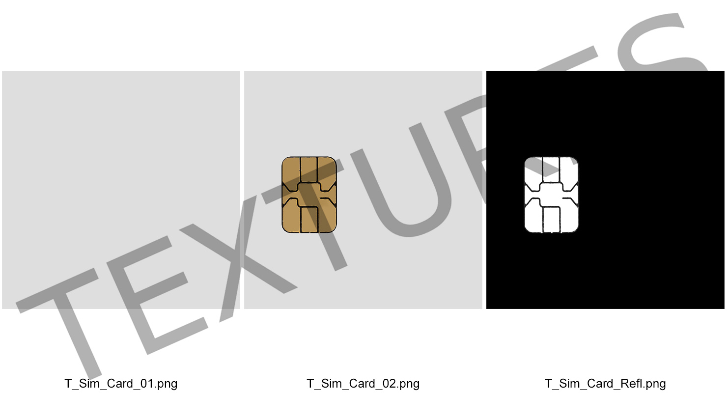 3D Different Sizes Sim Cards Generic model