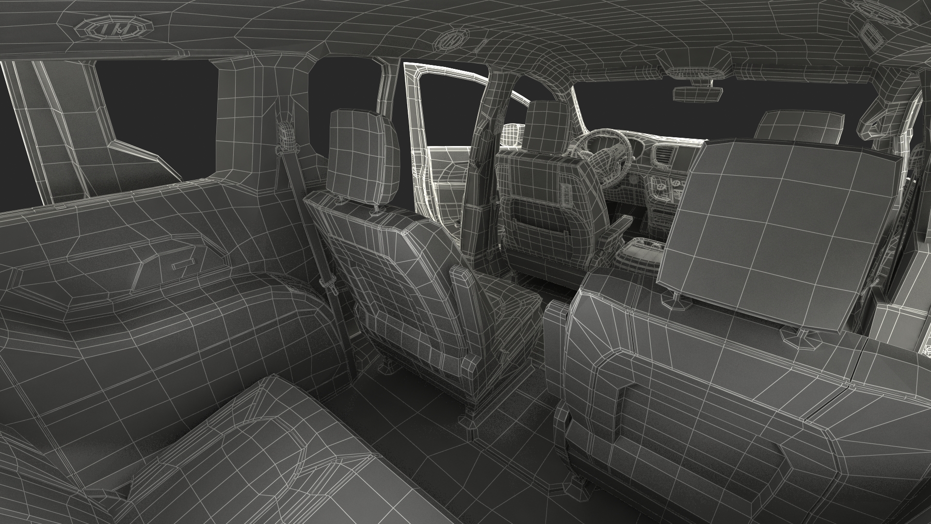 3D Family Minivan Rigged