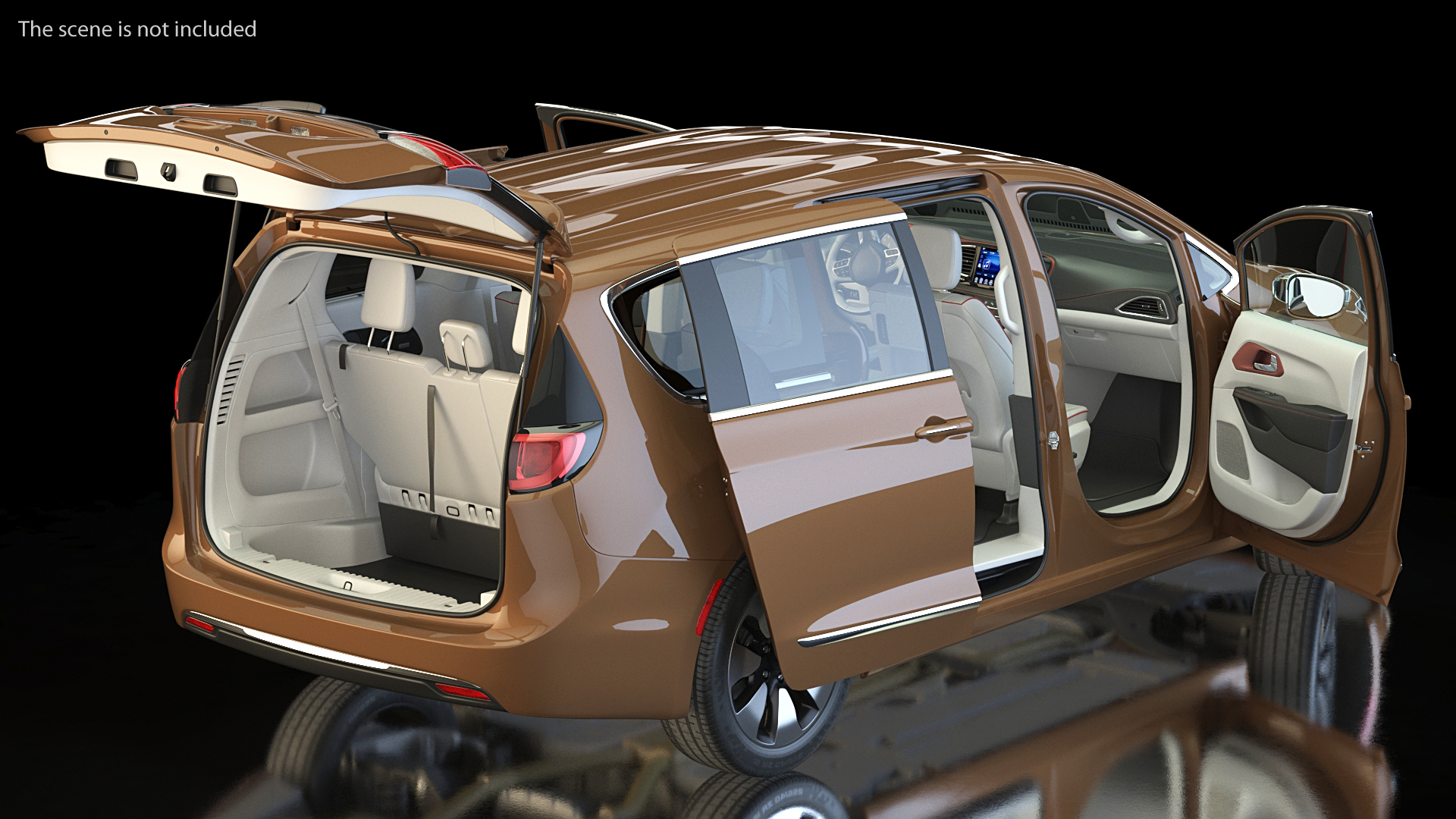 3D Family Minivan Rigged