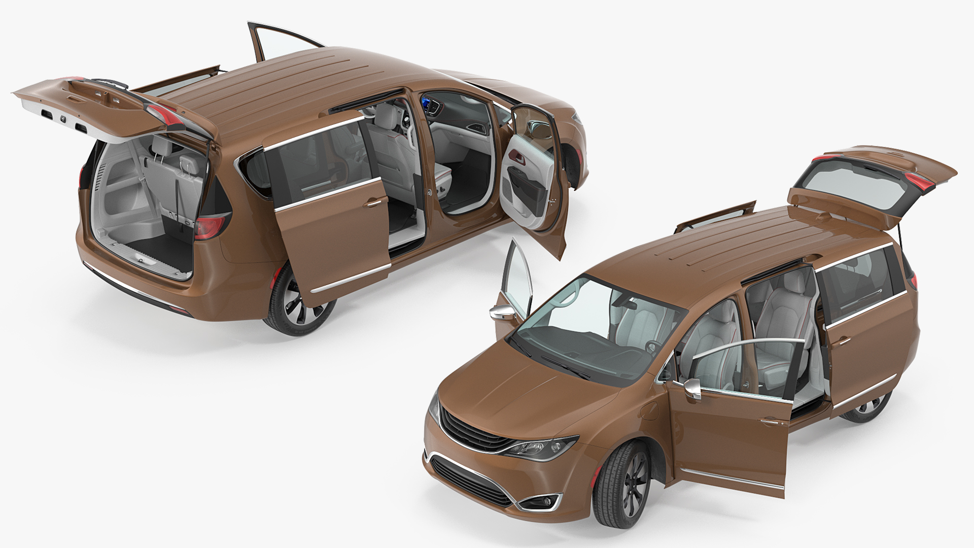 3D Family Minivan Rigged