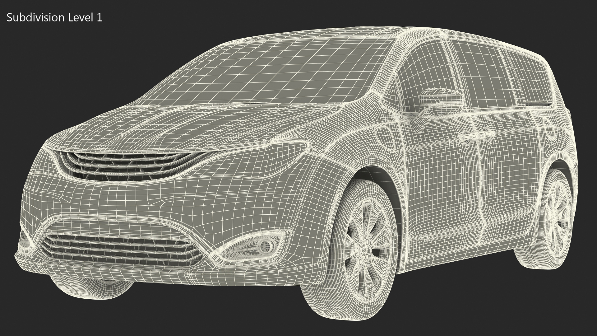3D Family Minivan Rigged