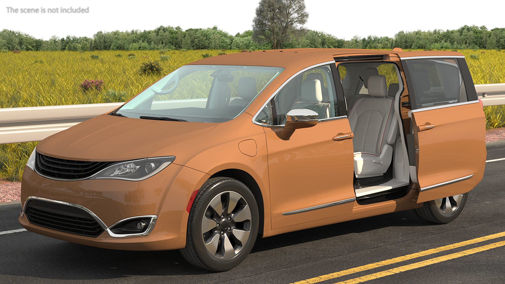 3D Family Minivan Rigged