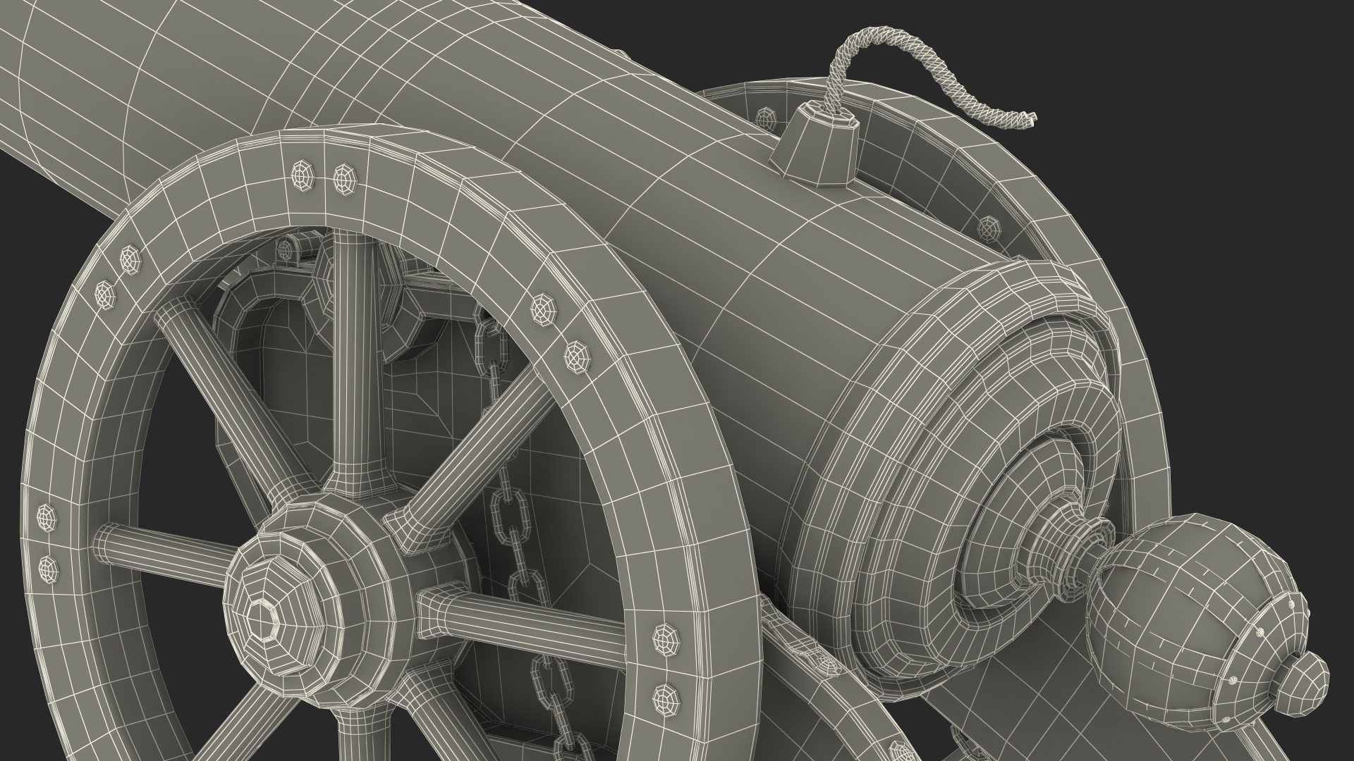 3D Circus Cannon model