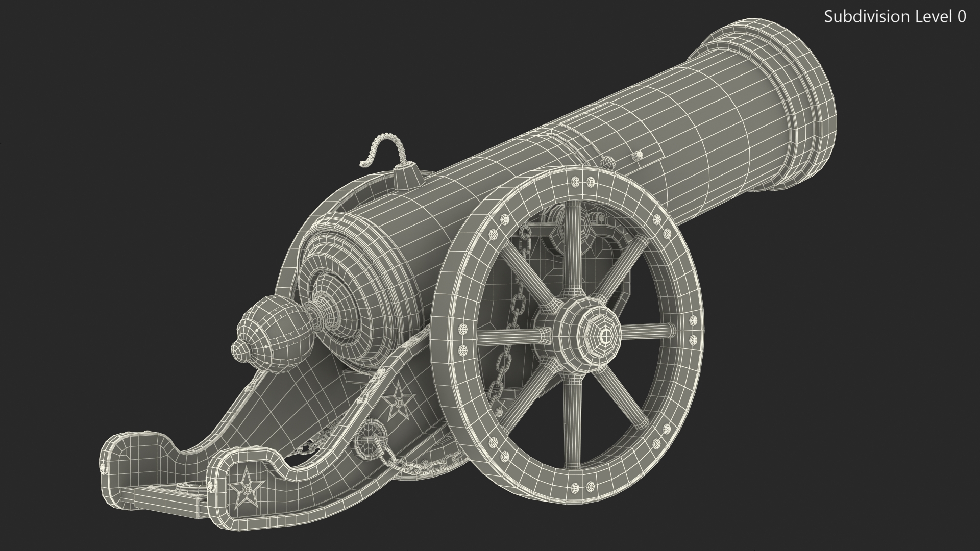 3D Circus Cannon model