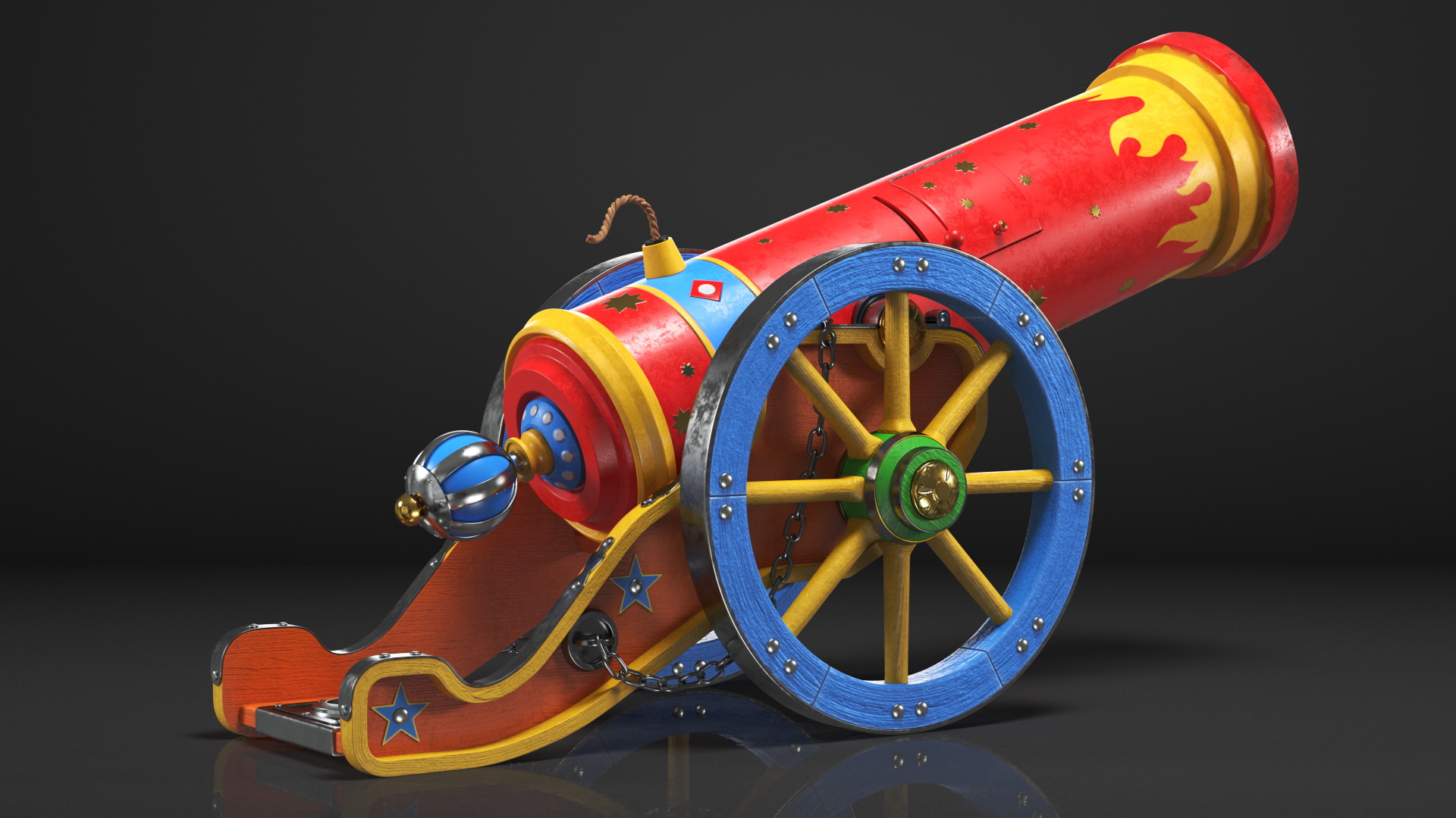 3D Circus Cannon model