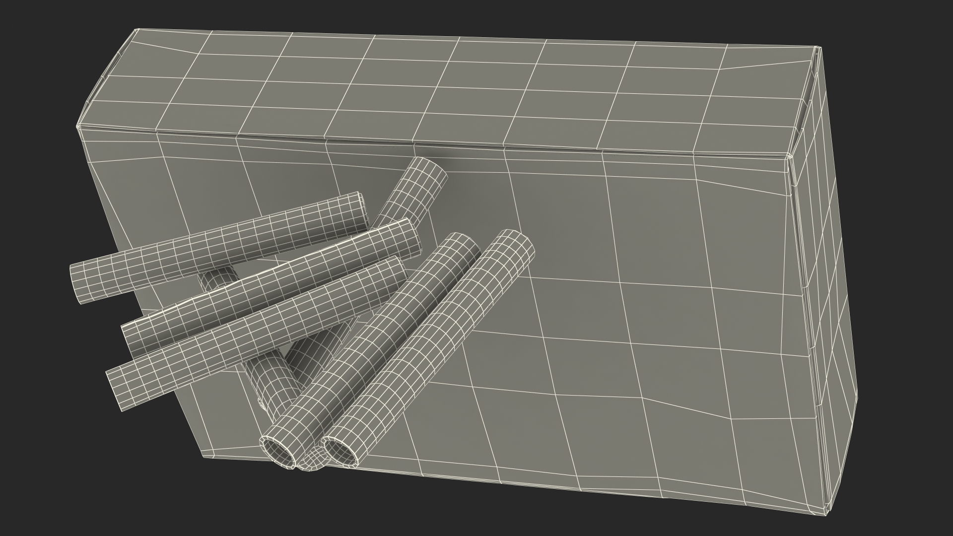 3D Firecrackers Box Mockup model