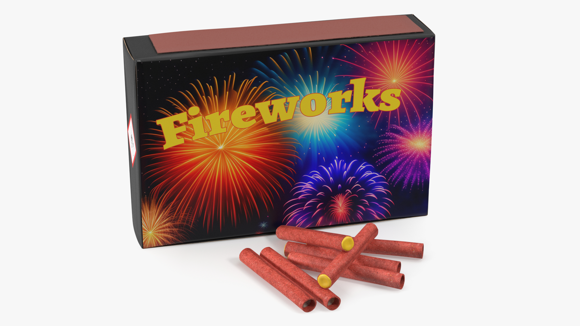 3D Firecrackers Box Mockup model