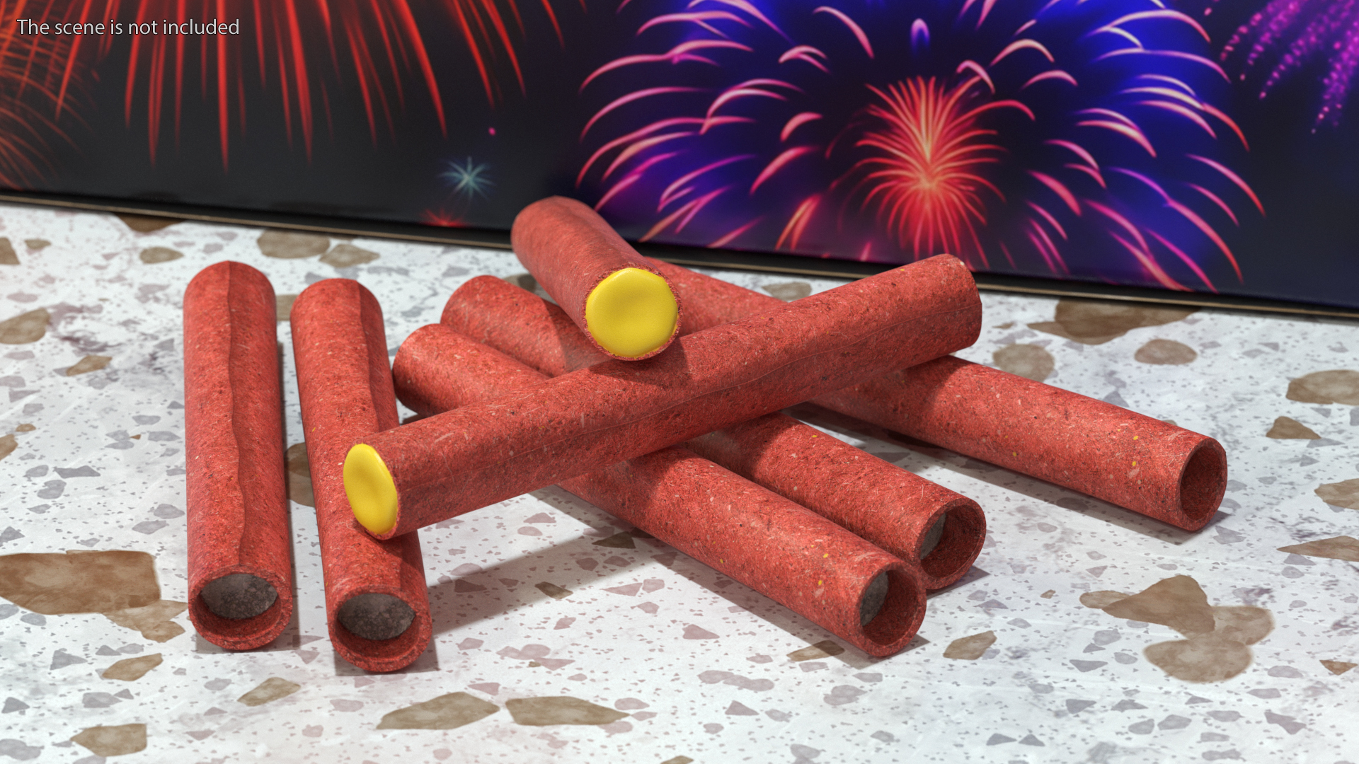 3D Firecrackers Box Mockup model