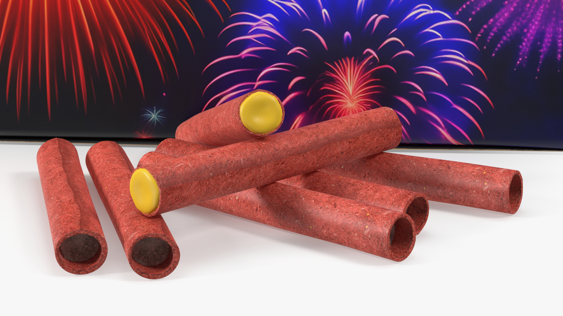 3D Firecrackers Box Mockup model