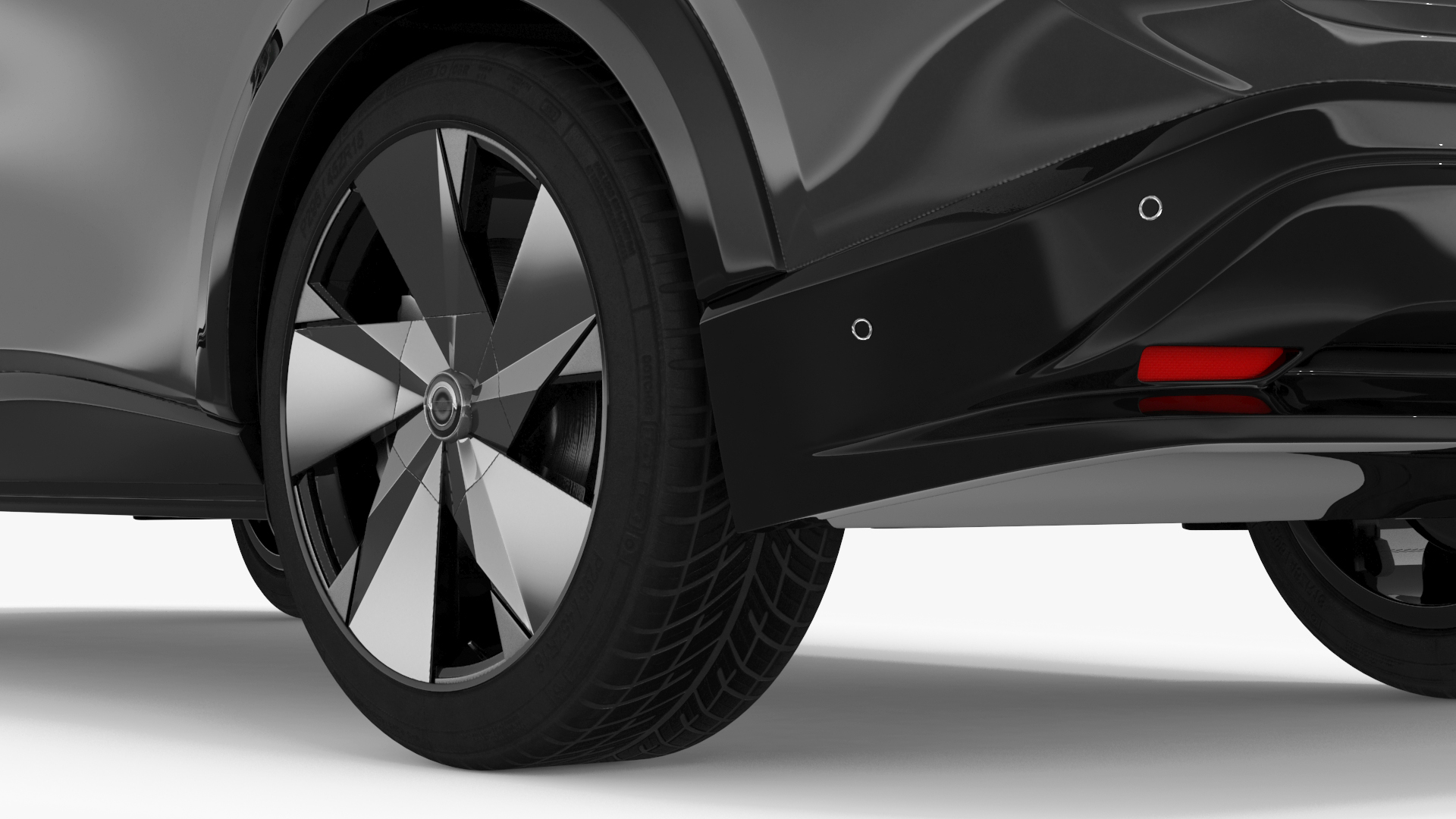 3D Modern Electric SUV Black Rigged for Maya